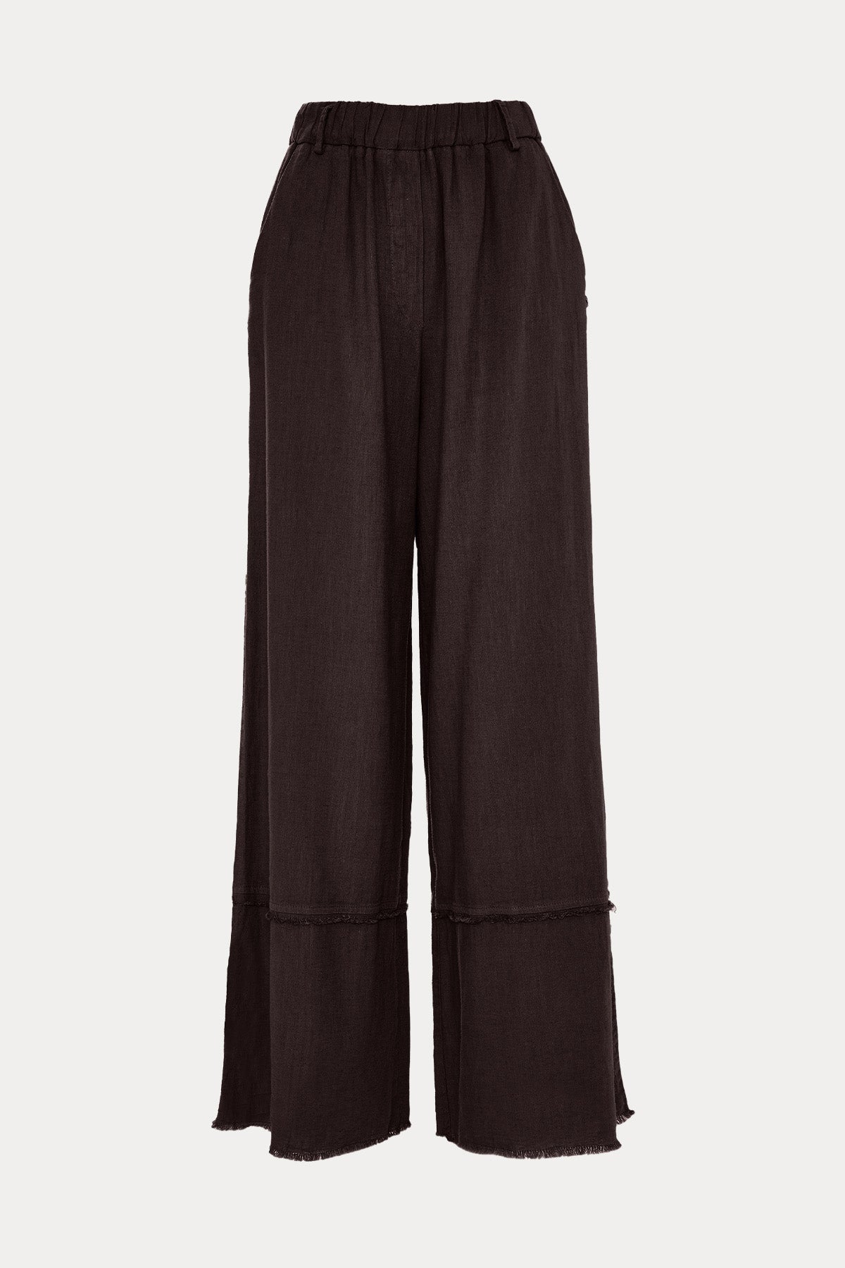 Bsb Geniş Kesim Beli Lastikli Keten Pantolon