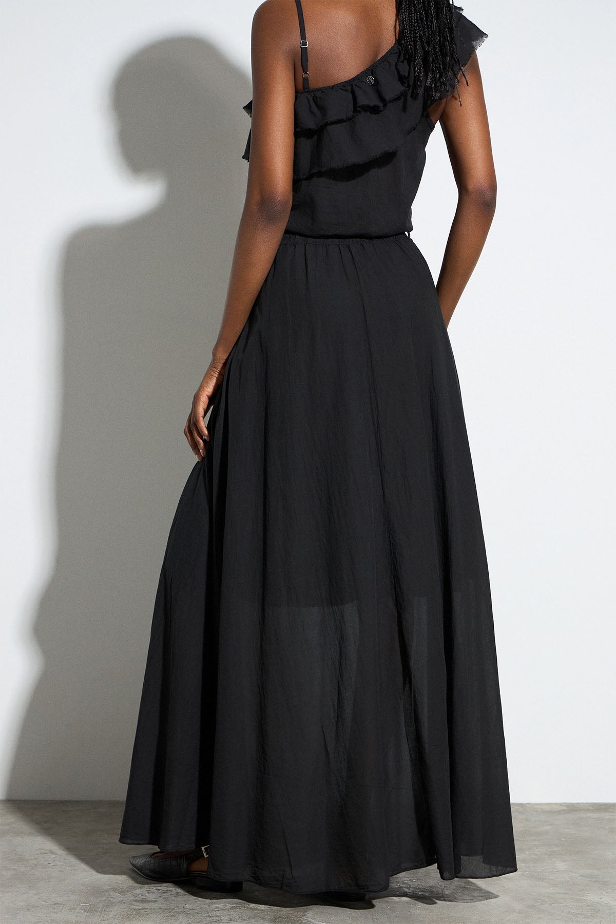 Bsb Regular Fit Beli Lastikli Kemerli Maxi Etek