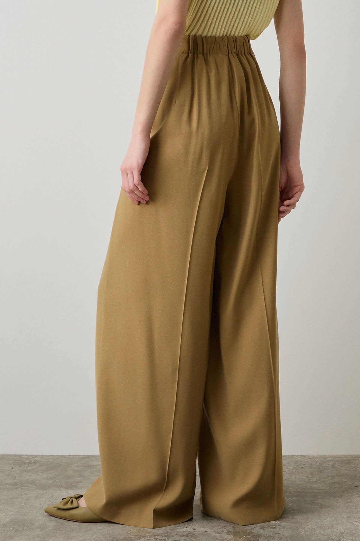 Bsb Geniş Kesim Yüksek Bel Çift Pileli Pantolon