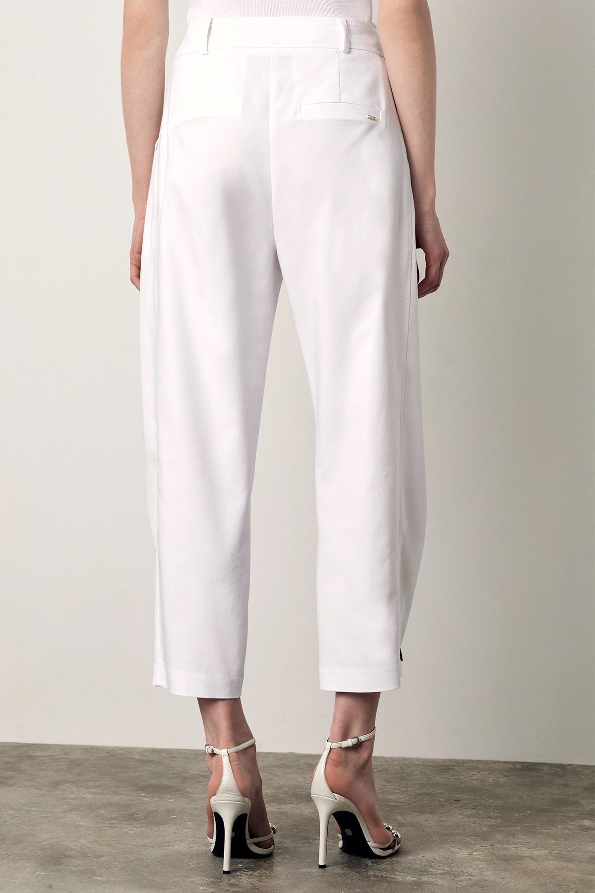 Bsb Regular Fit Yüksek Belli Tek Pile Crop Paça Pantolon