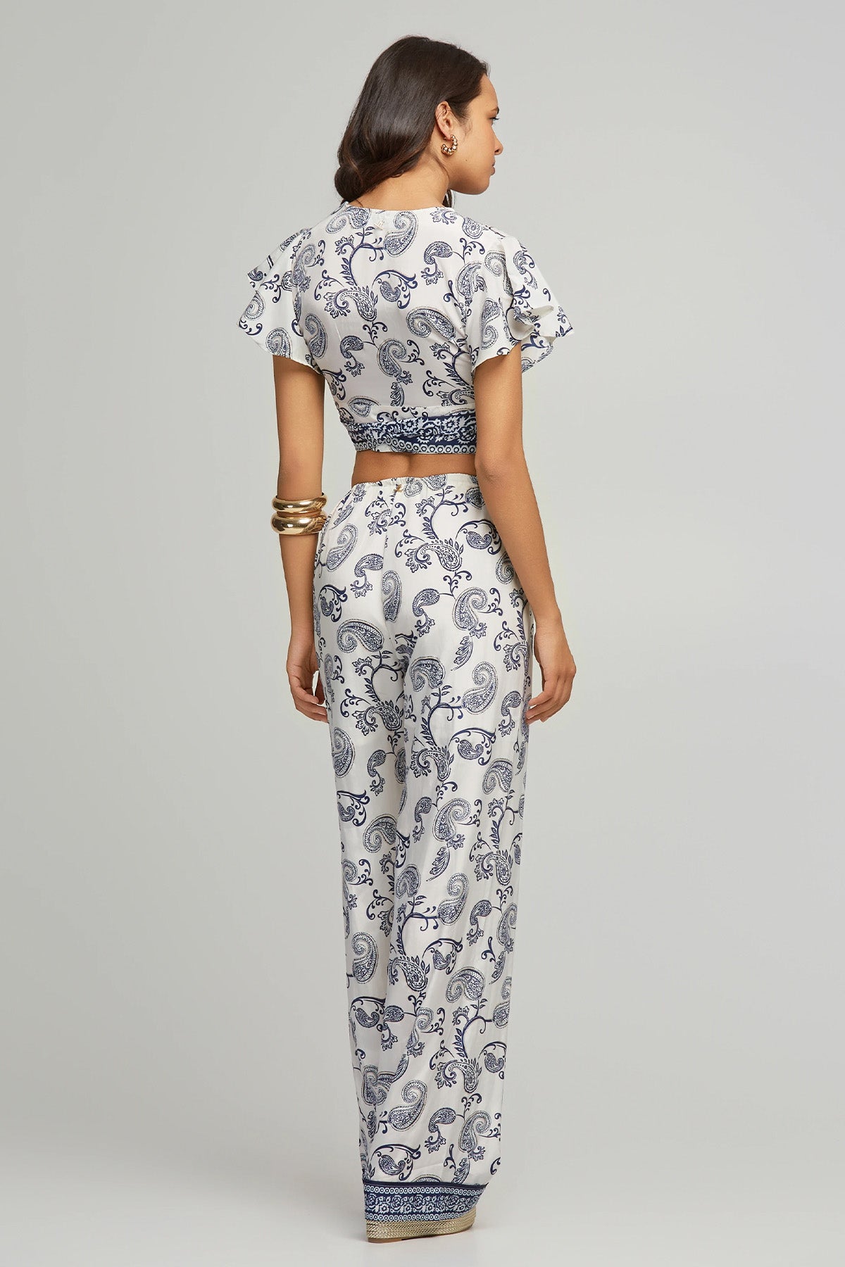 Lynne Relaxed Fit Etnik Desenli Bluz Pantolon Set