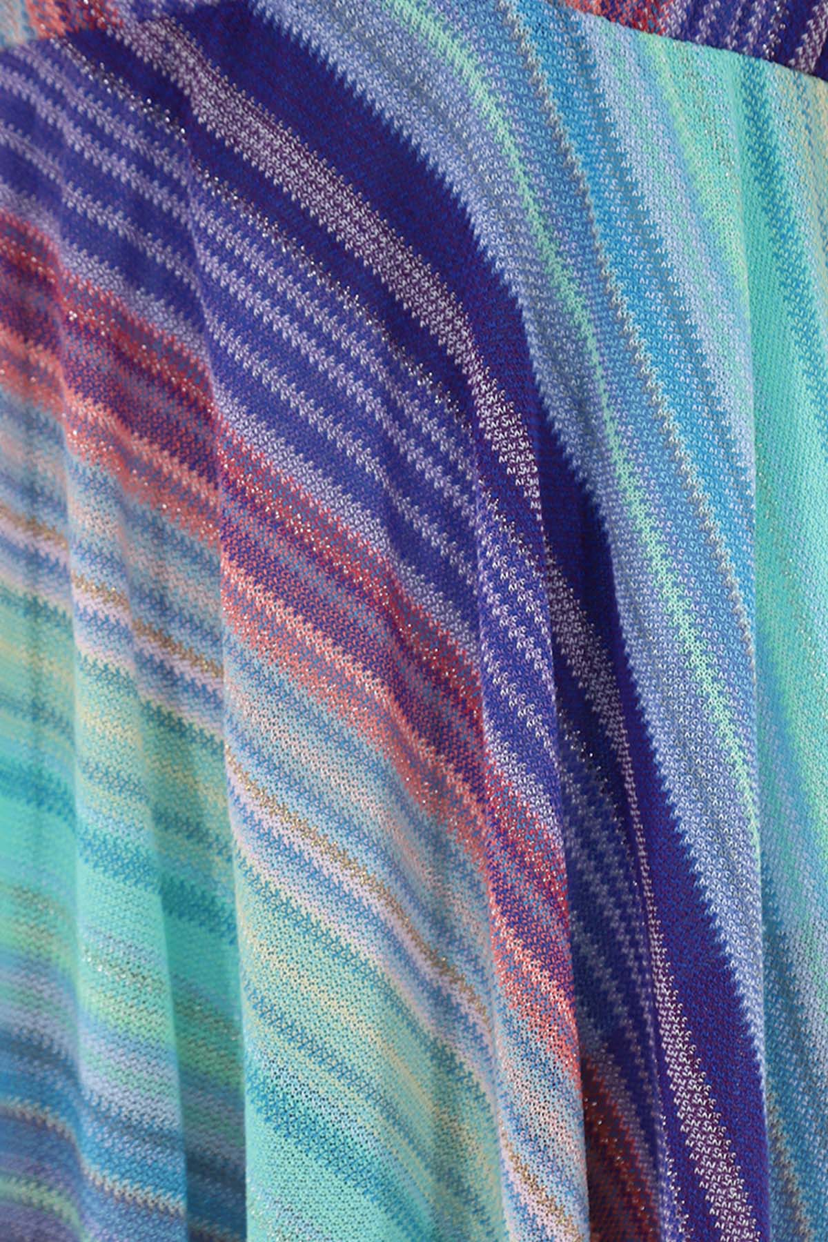 Pho Firenze Zıbınlı Maxi Tek Yırtmaç Elbise