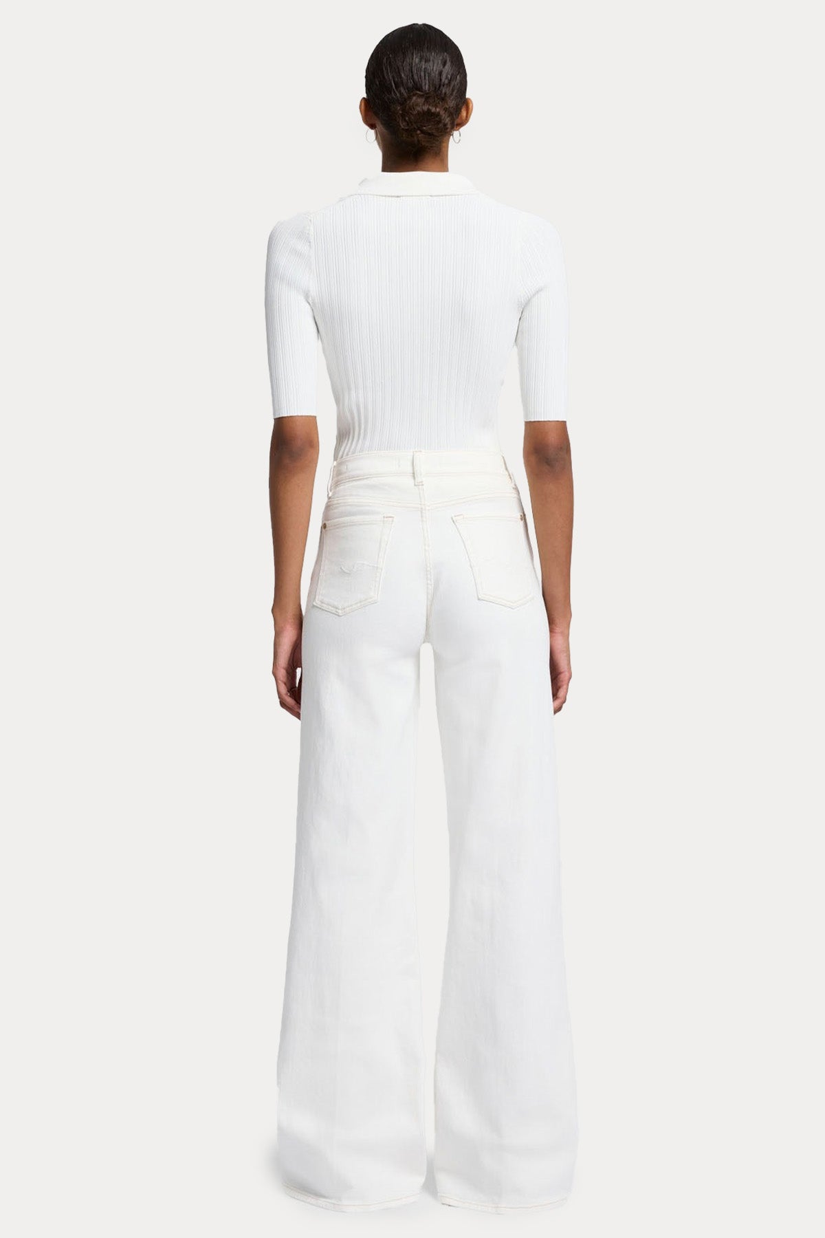 7 For All Mankind Lotta Yüksek Bel Geniş Paçalı Jeans