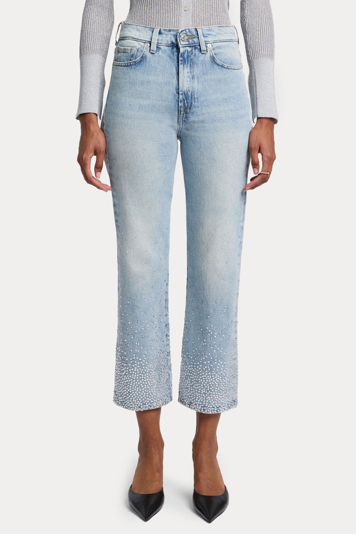 7 For All Mankind Straight Fit Yıkamalı Jeans-Jeans-Libas