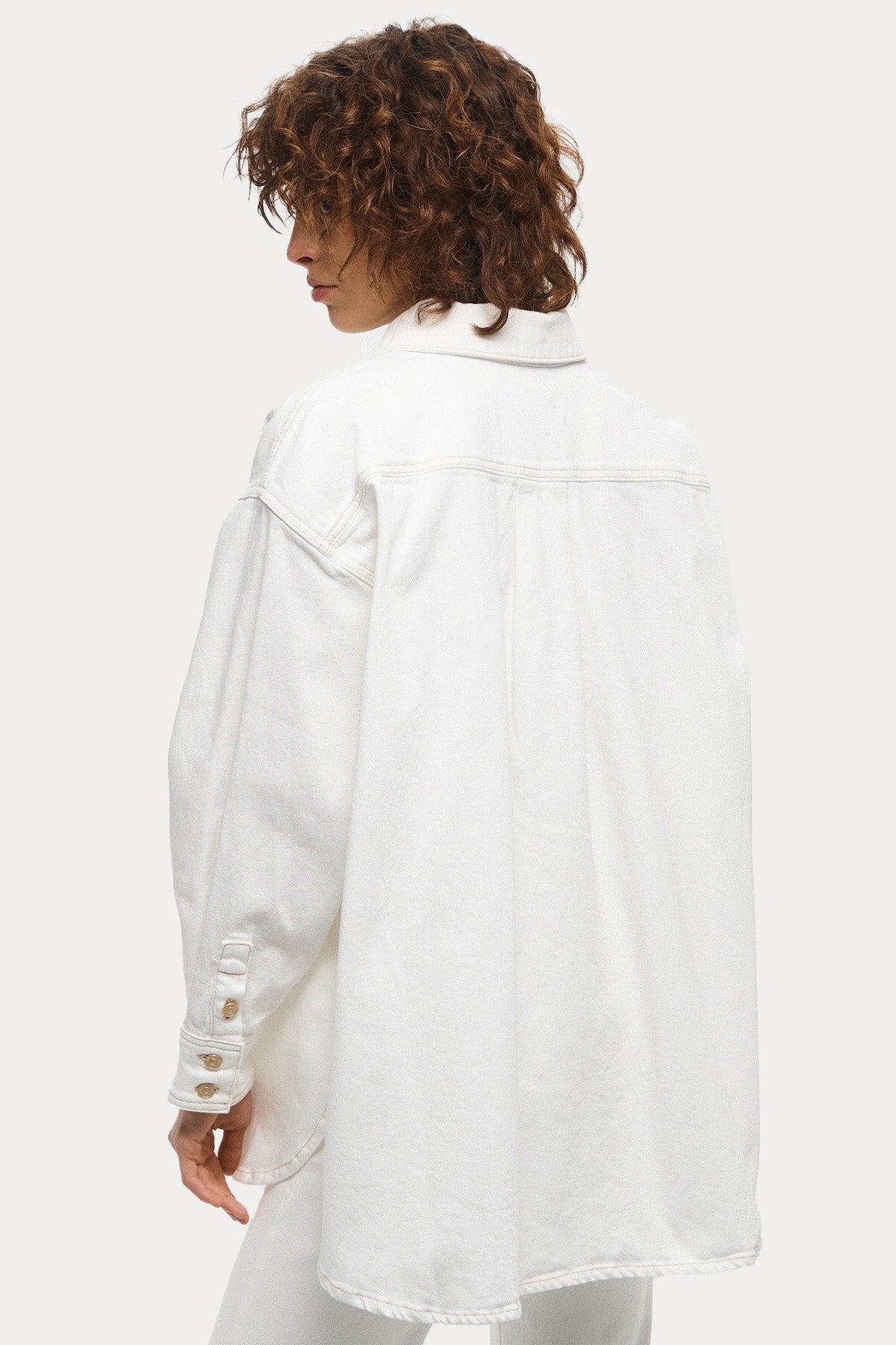 7 For All Mankind Geniş Kesim Denim Gömlek Ceket