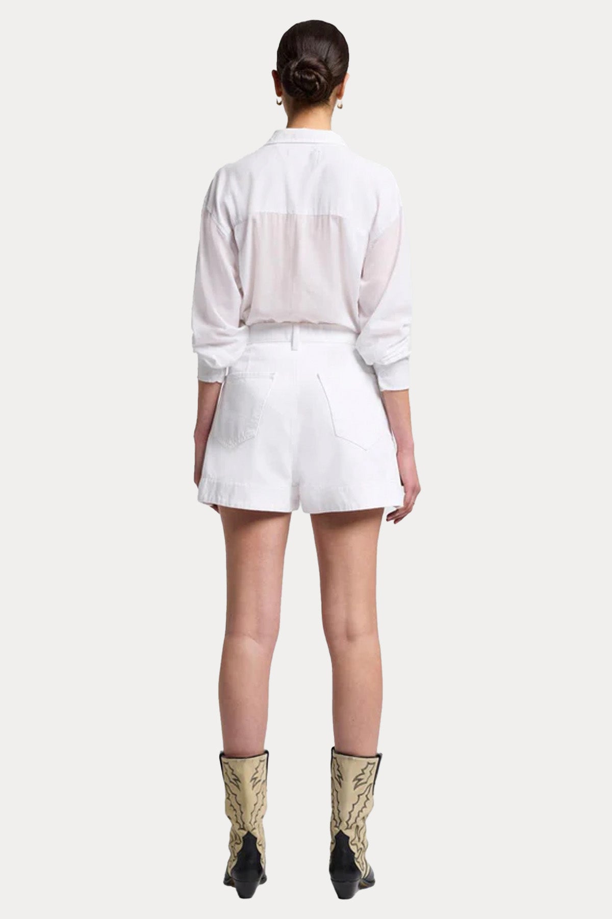 7 For All Mankind Straight Fit Yandan Cepli Denim Şort