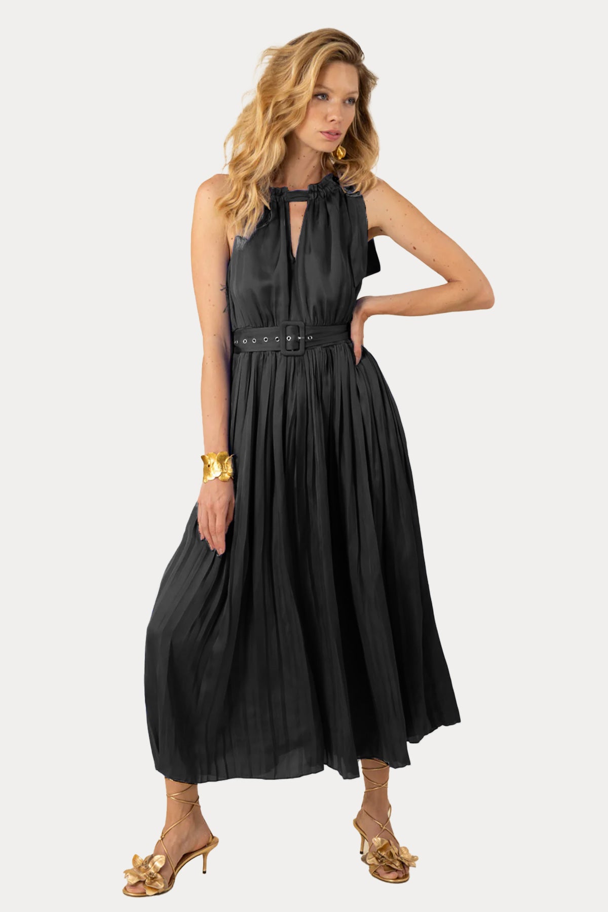 Hale Bob Kemerli Maxi Elbise