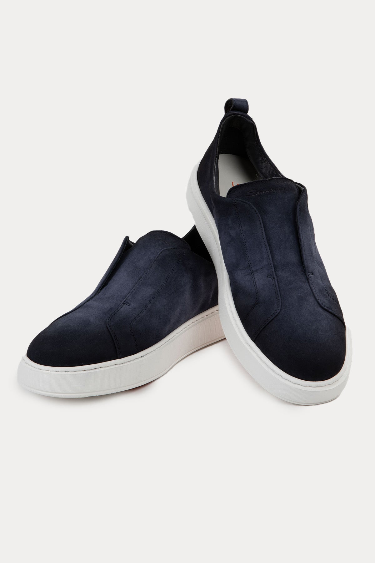 Santoni Lastik Bantlı Süet Sneaker Ayakkabı