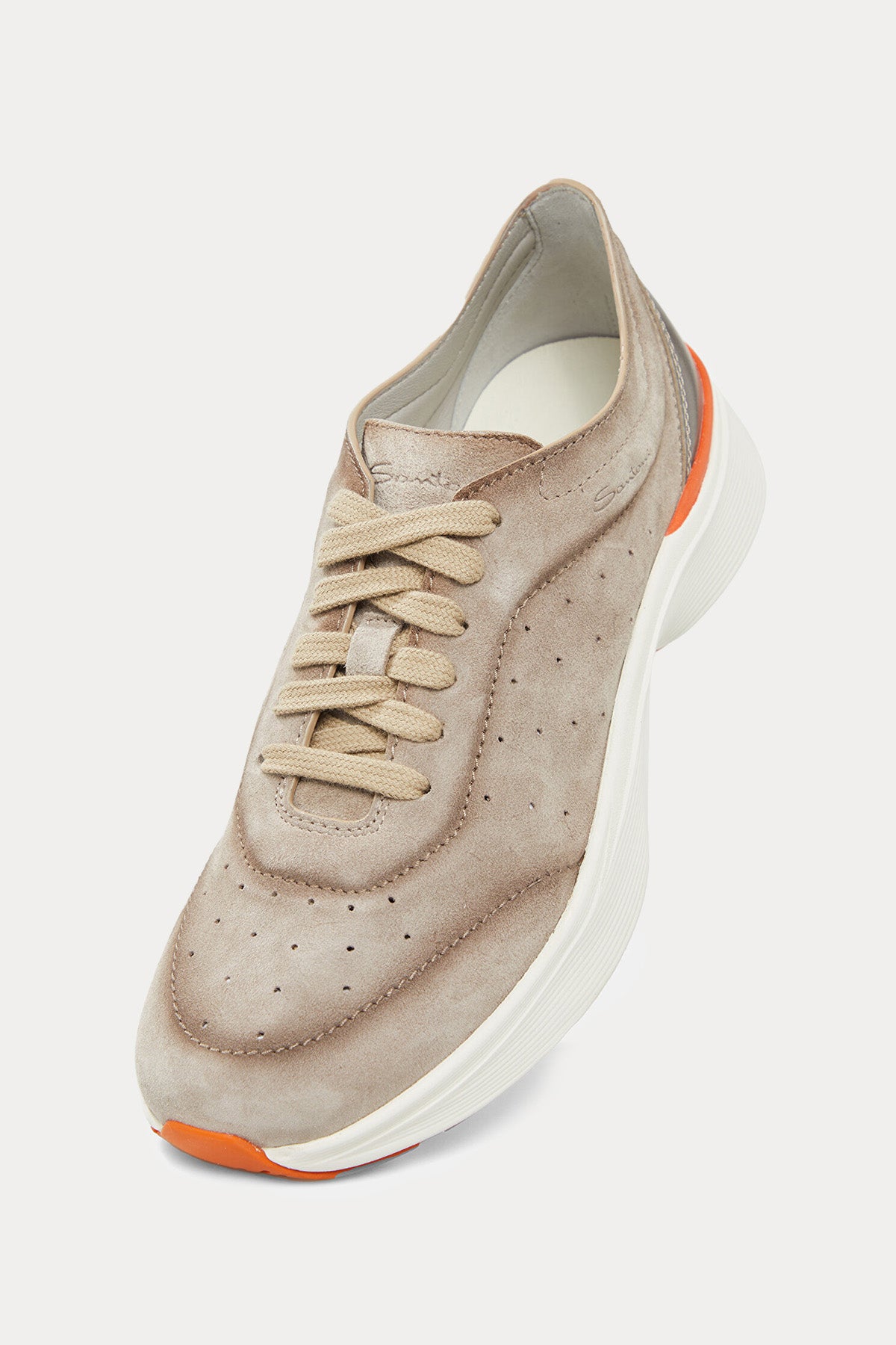 Santoni Ultra Hafif Taban Süet Sneaker Ayakkabı