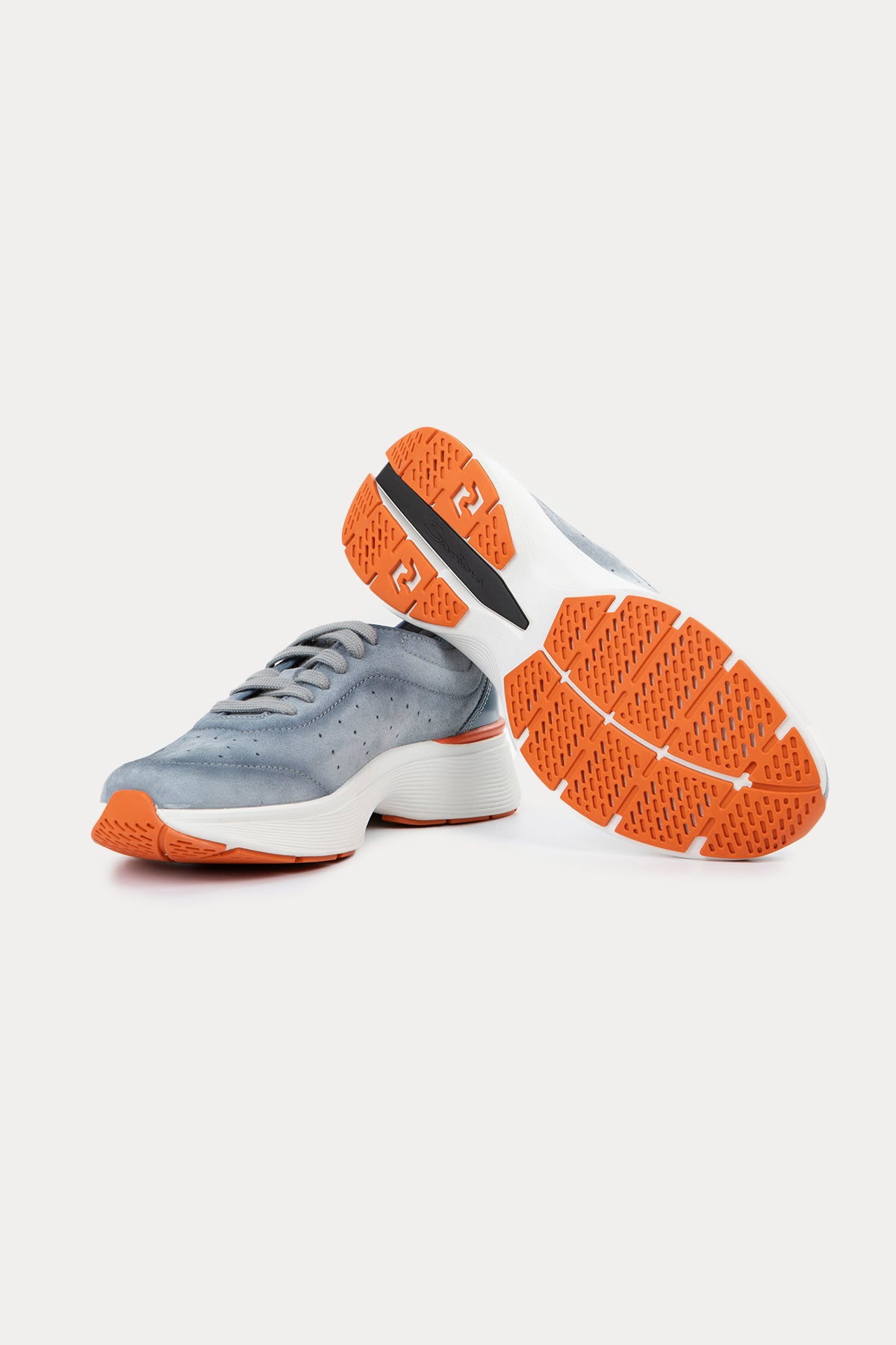 Santoni Ultra Hafif Taban Süet Sneaker Ayakkabı