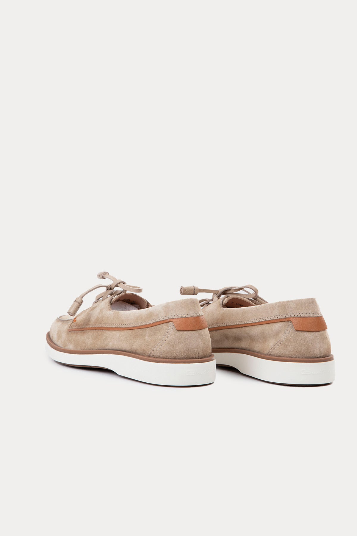 Santoni Deri Bağcıklı Süet Loafer Ayakkabı