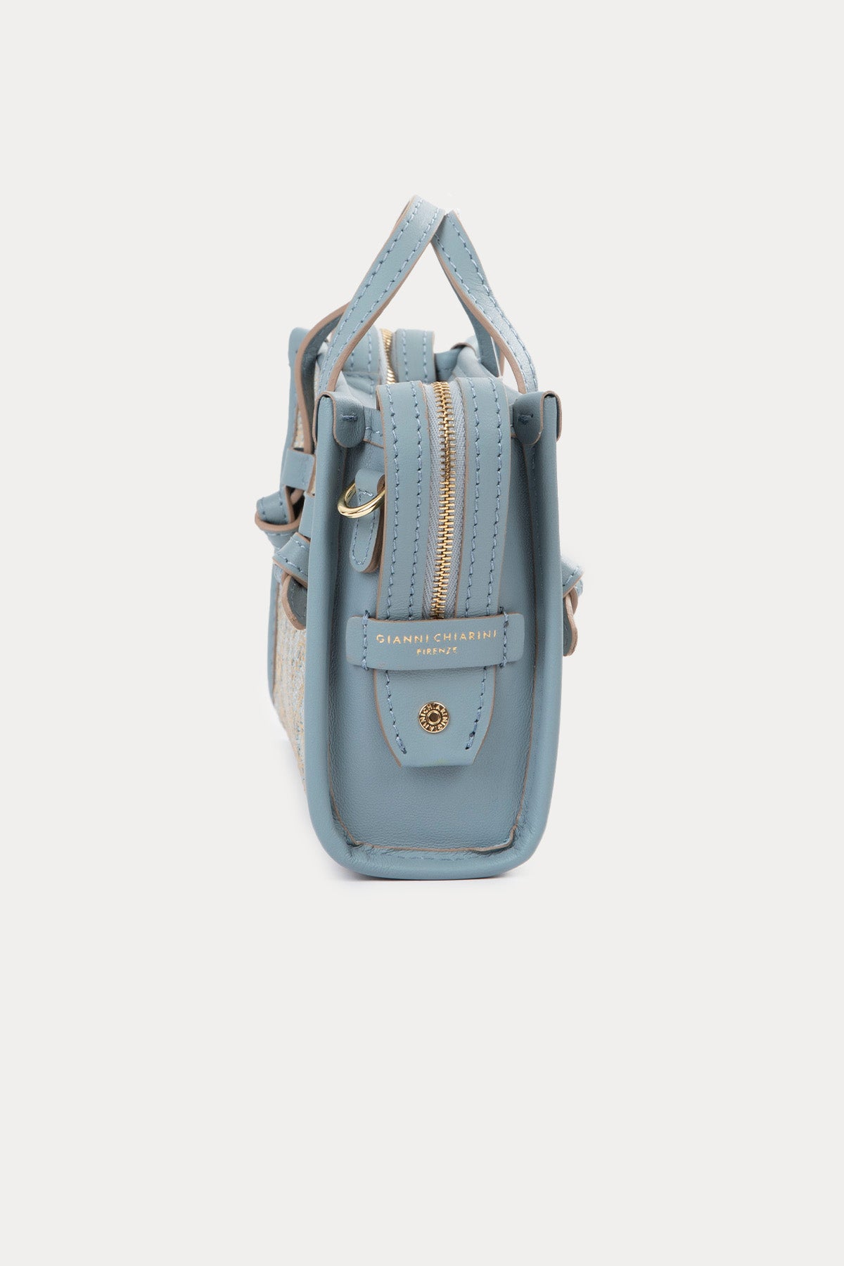 Gianni Chiarini Marcella Joy Deri Kombinasyonlu Rafya Örgü Omuz Çantası