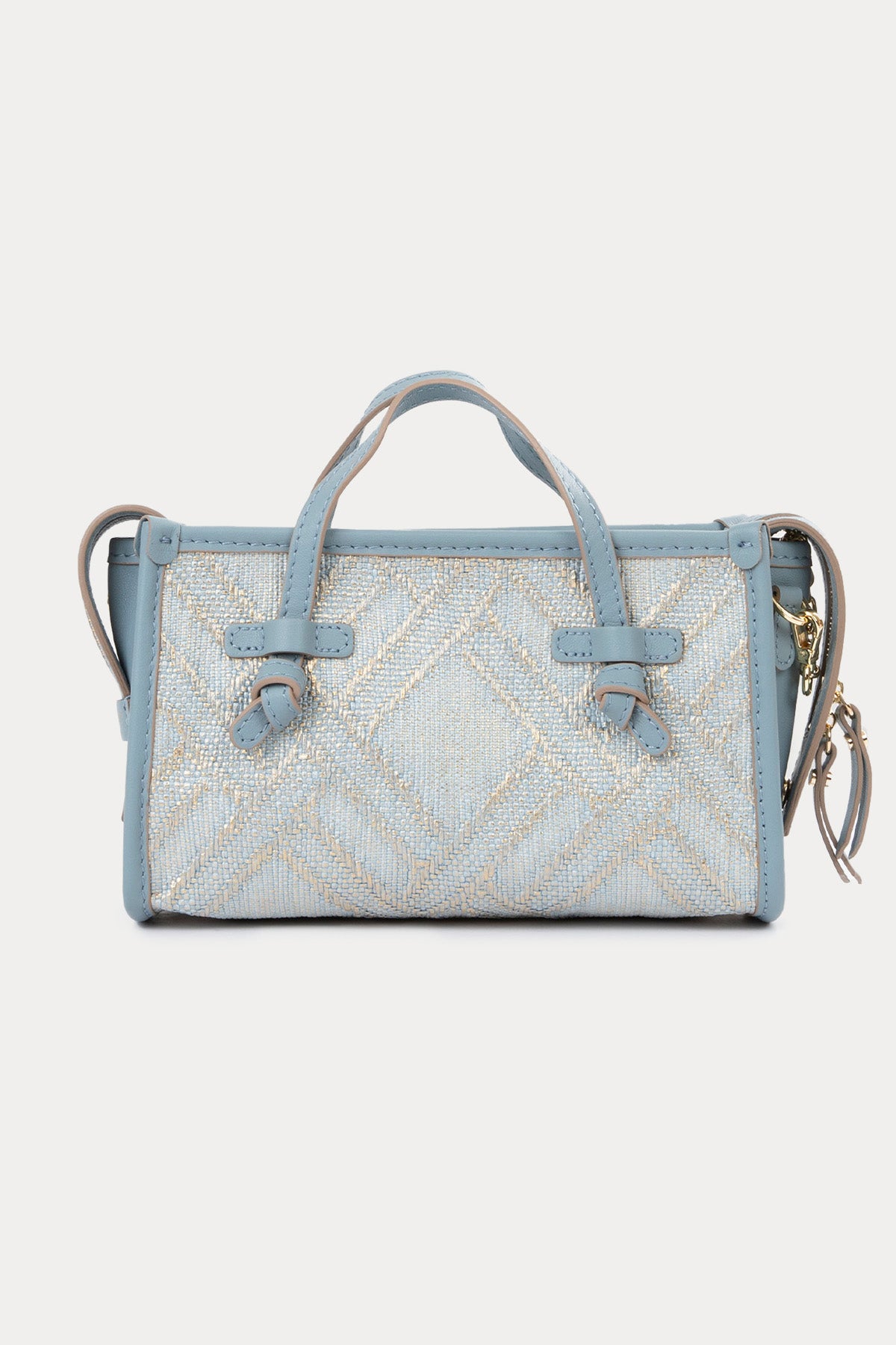 Gianni Chiarini Marcella Joy Deri Kombinasyonlu Rafya Örgü Omuz Çantası