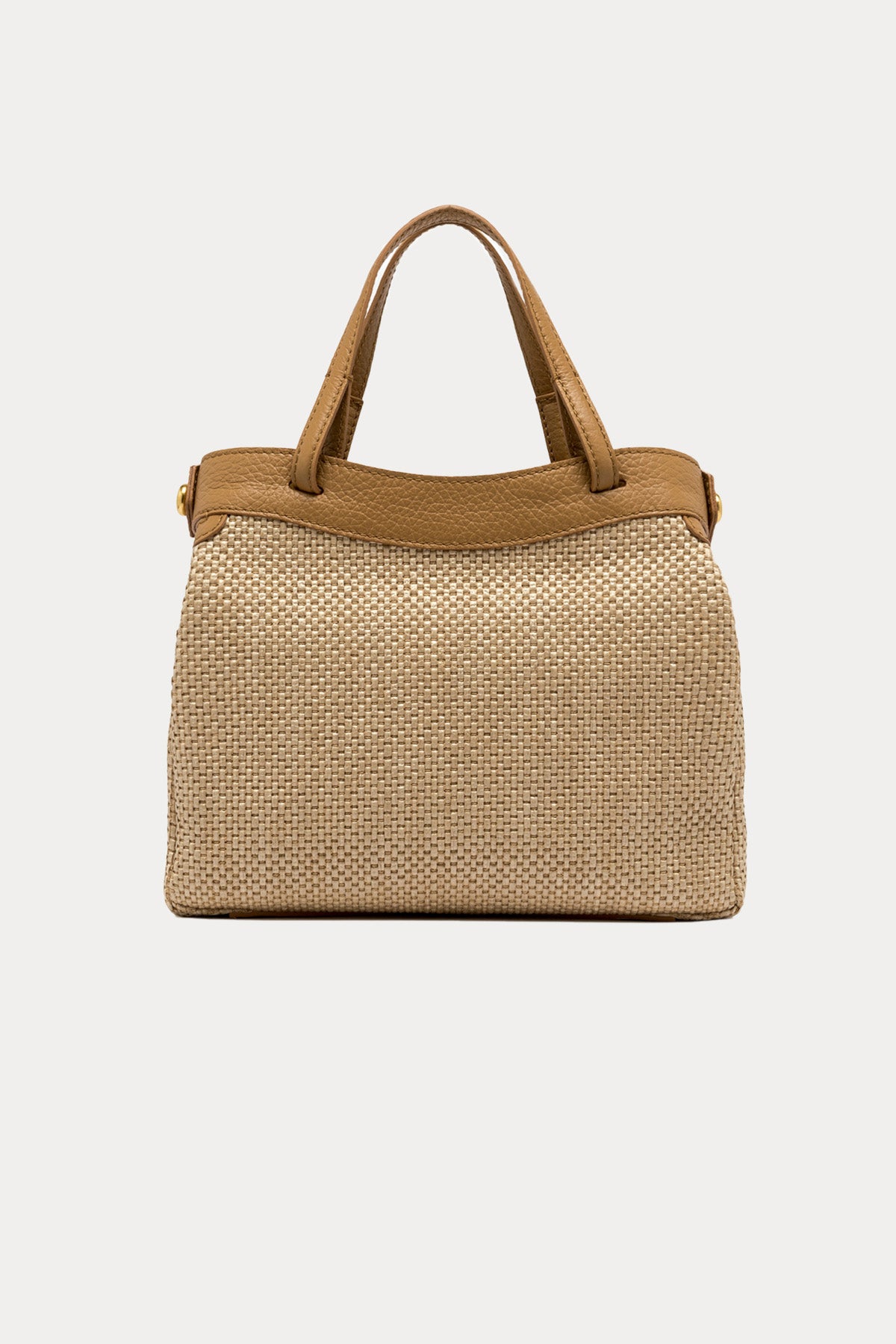 Gianni Chiarini Ottavia Deri Kombinasyonlu Hasır Örgü Omuz Çantası