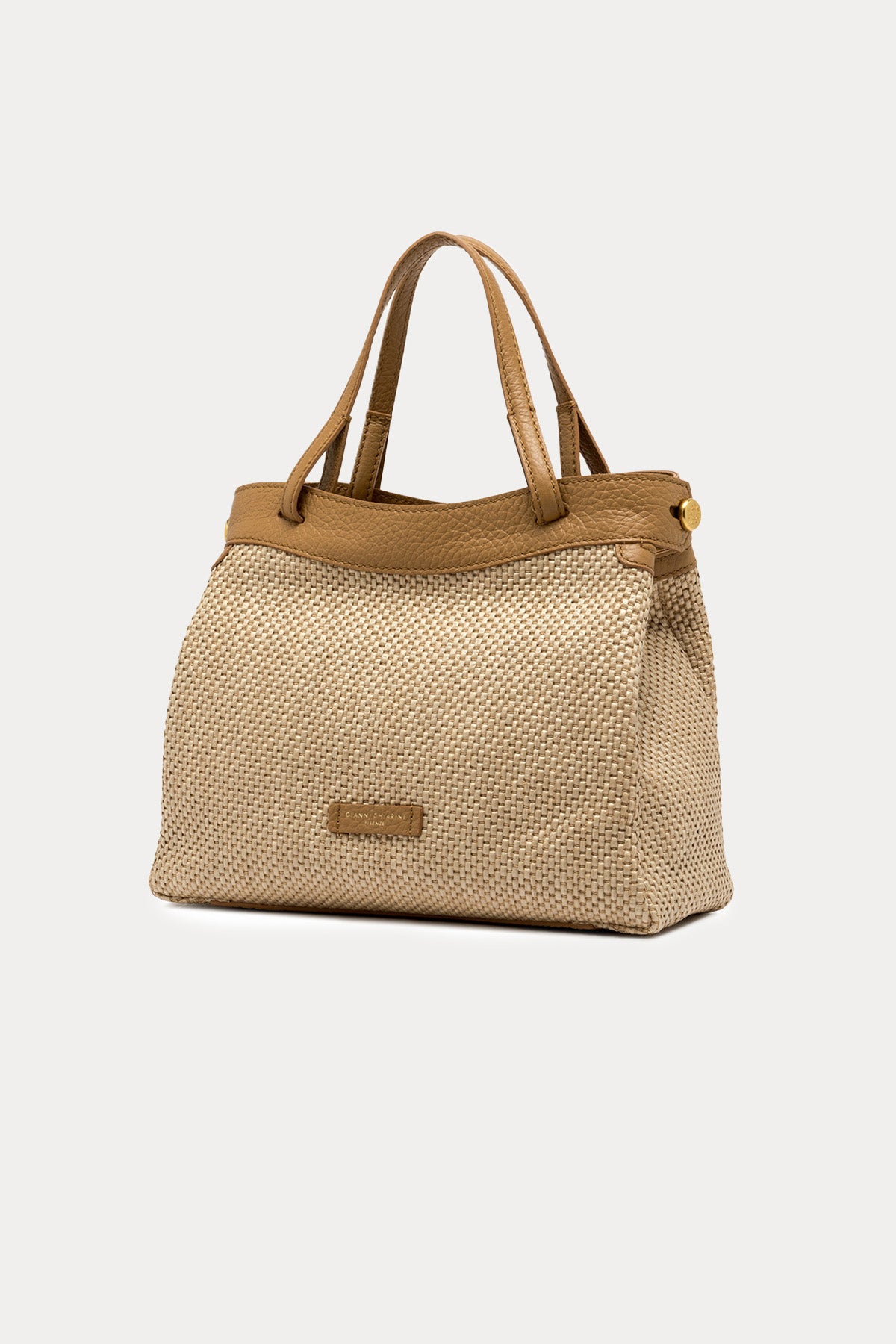 Gianni Chiarini Ottavia Deri Kombinasyonlu Hasır Örgü Omuz Çantası