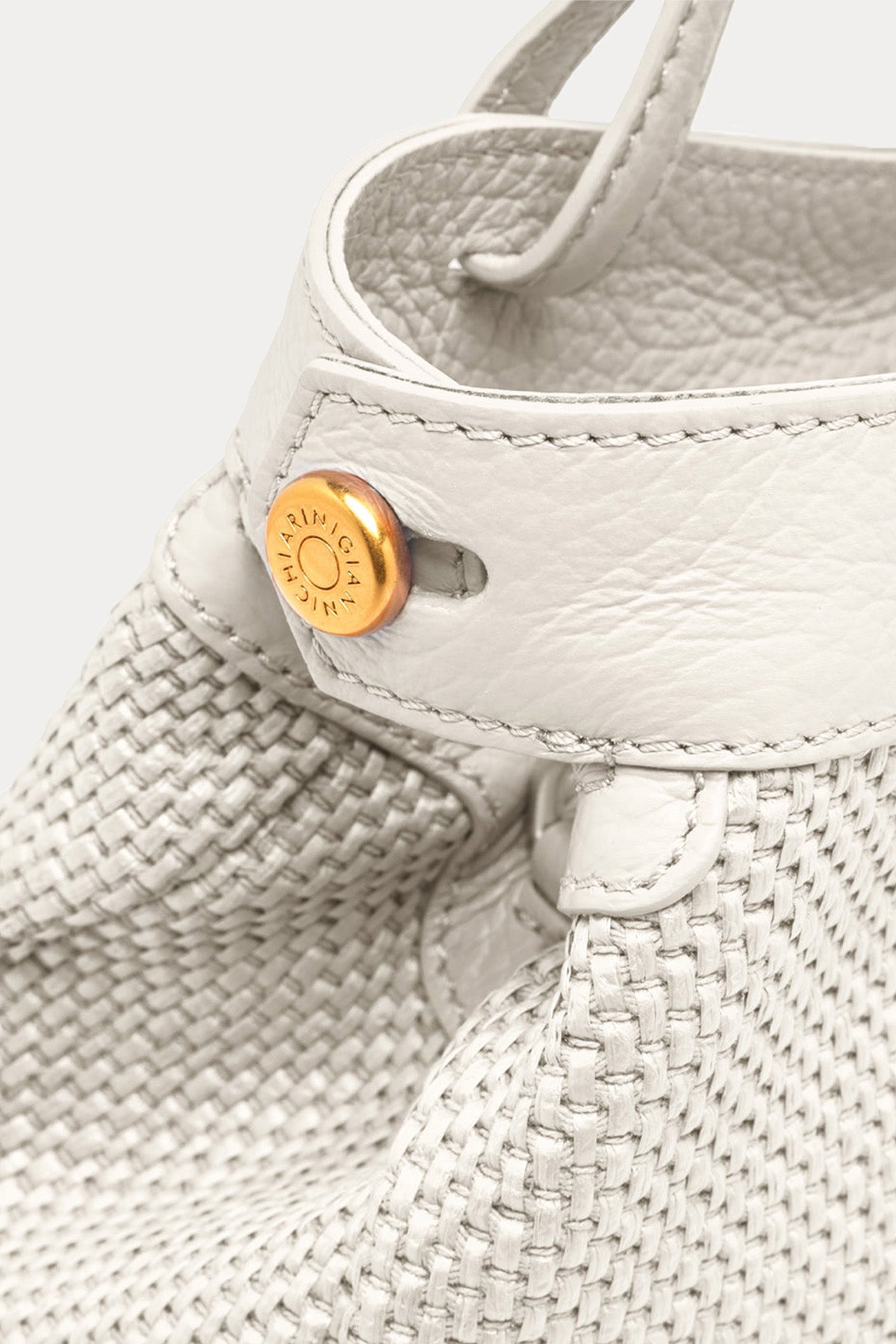 Gianni Chiarini Ottavia Deri Kombinasyonlu Hasır Örgü Omuz Çantası