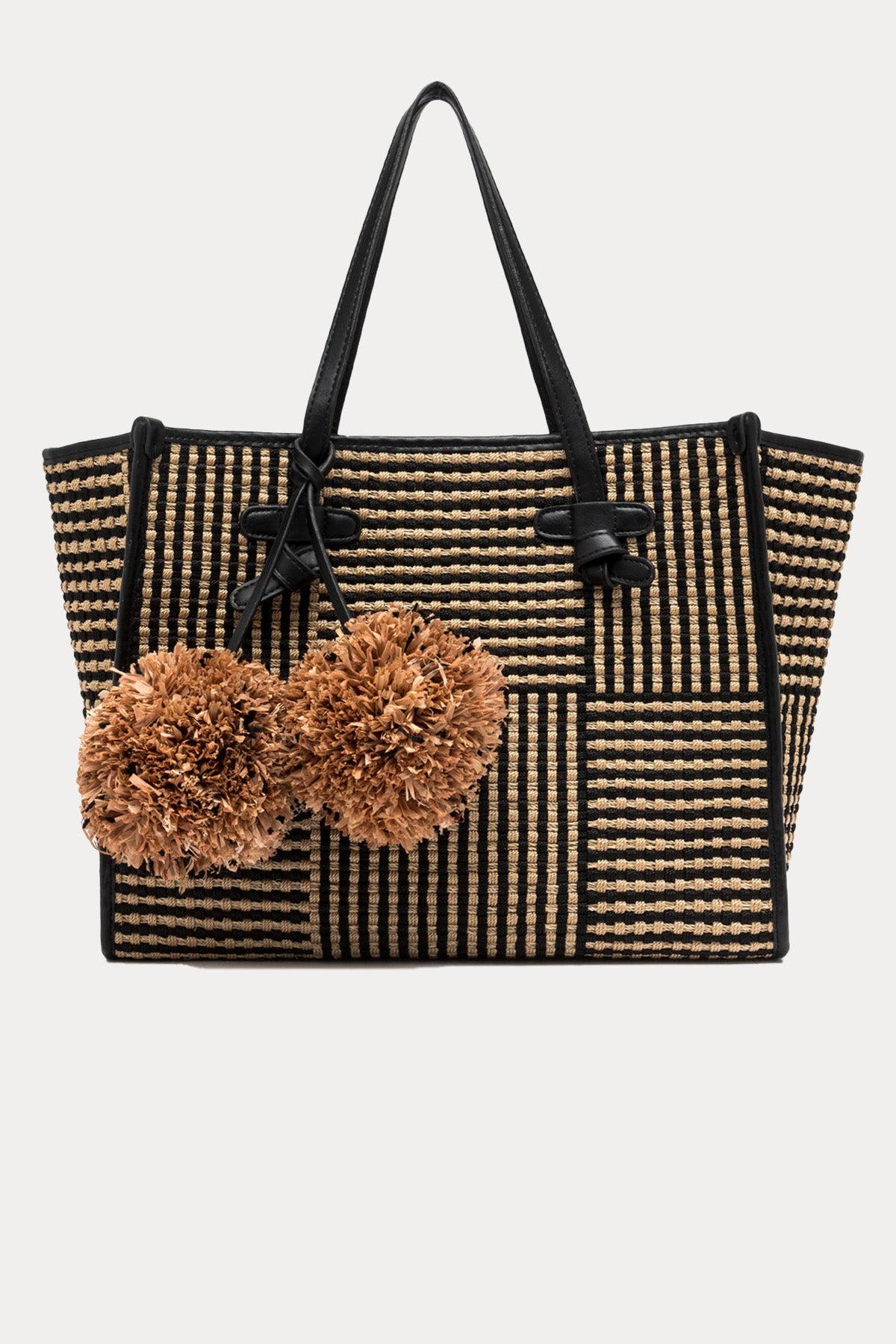 Gianni Chiarini Marcella El Dokuma Hasır Örgü Shopping Bag Çanta