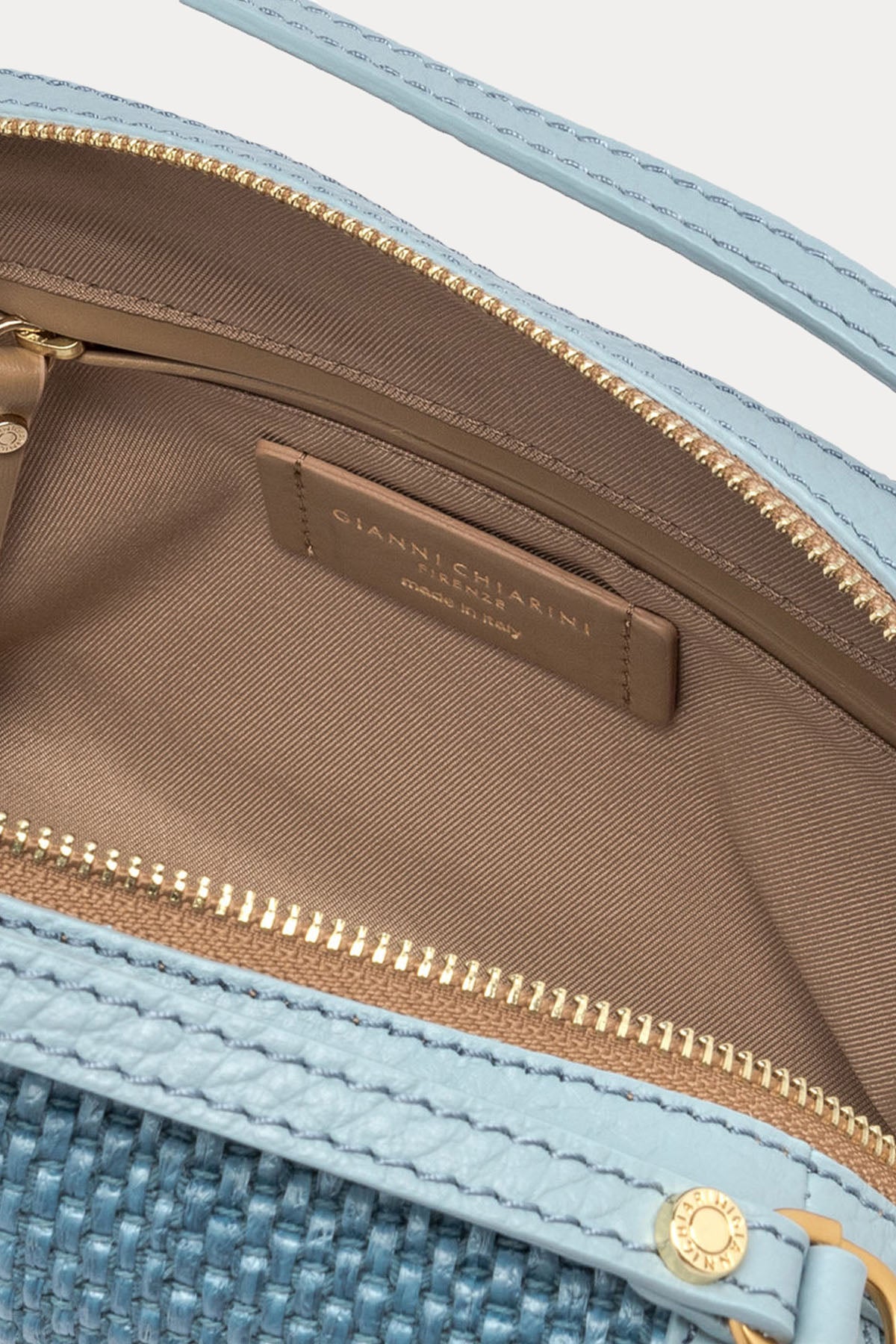 Gianni Chiarini Alifa Deri Kombinasyonlu Rafya Örgü El Çantası