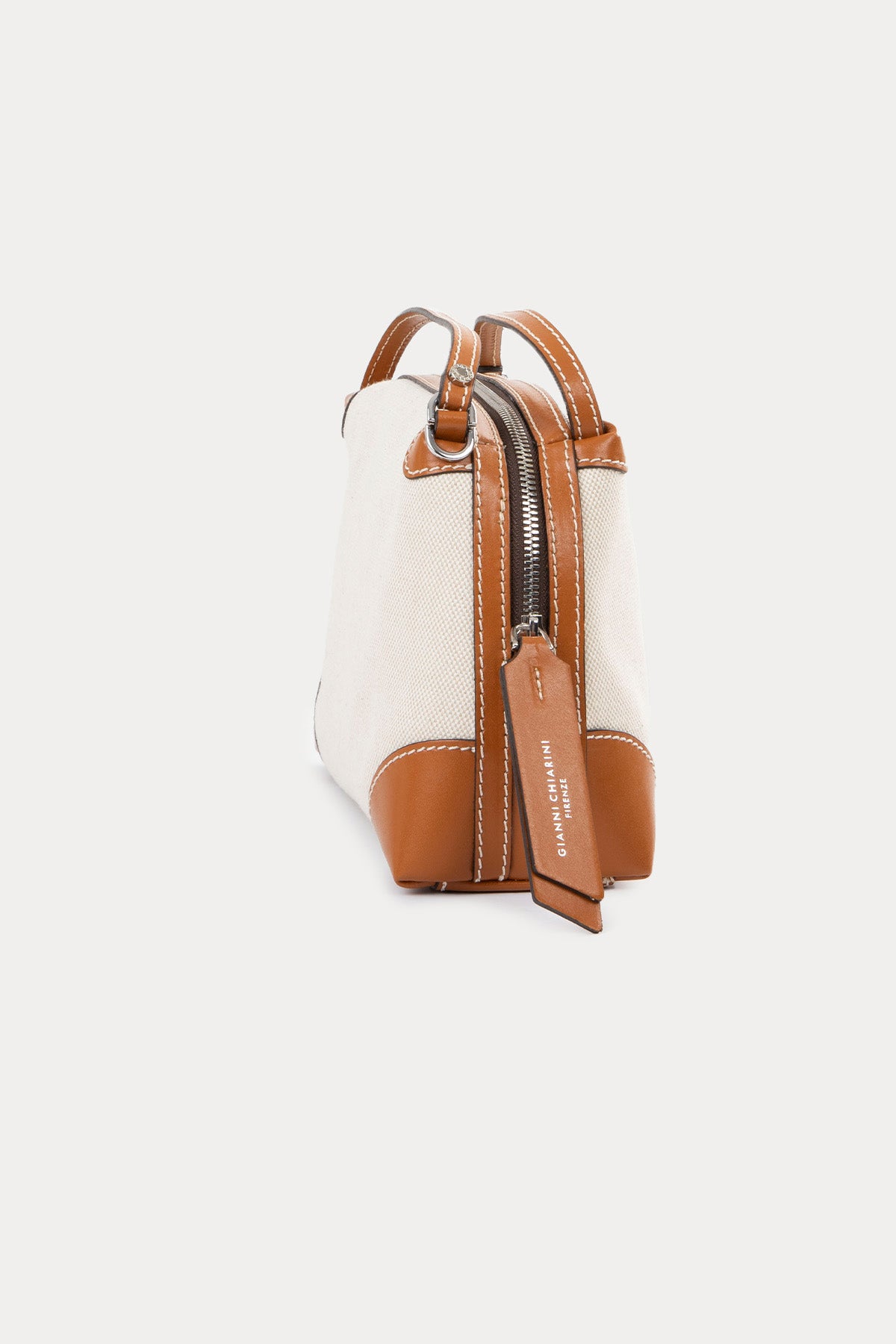 Gianni Chiarini Alifa Deri Kombinasyonlu Rafya Kumaş El Çantası