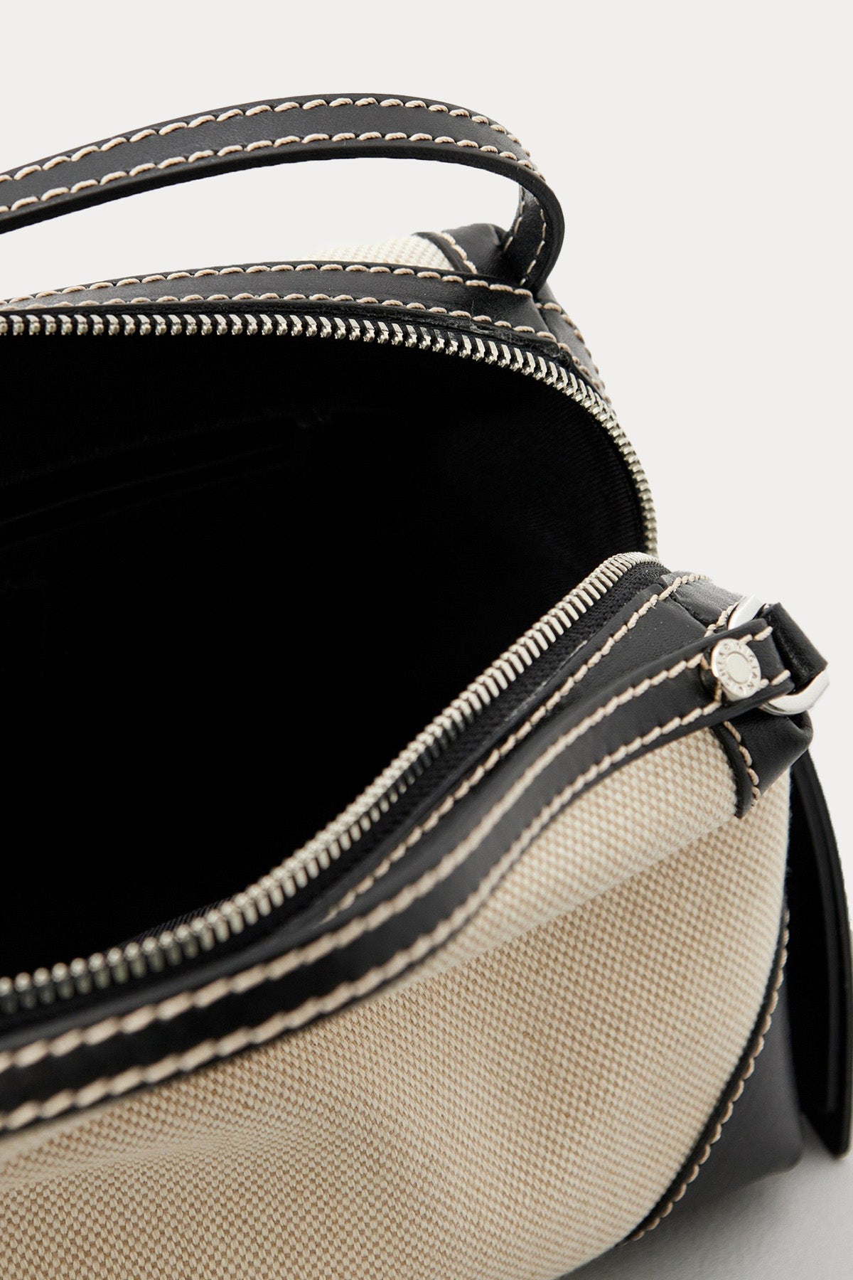 Gianni Chiarini Alifa Deri Kombinasyonlu Rafya Kumaş El Çantası