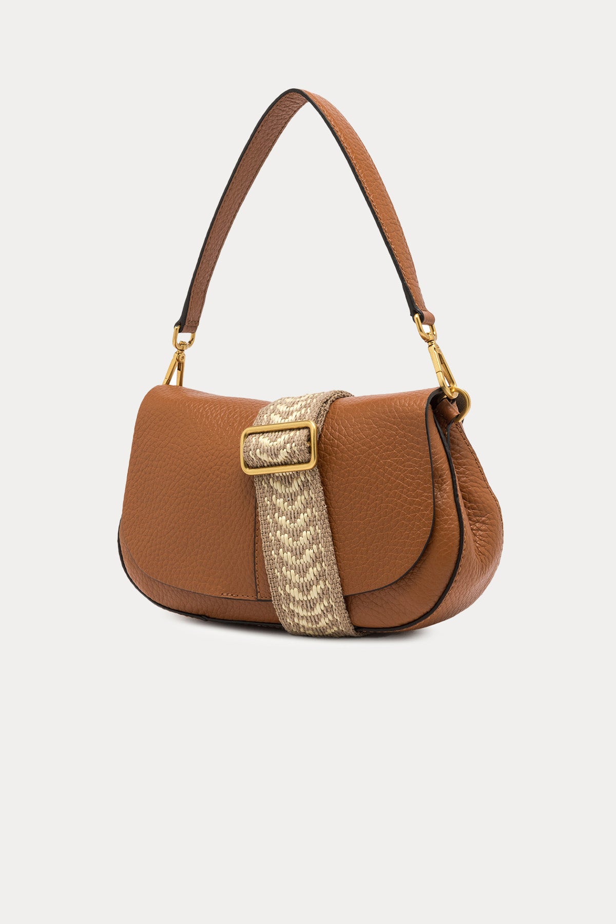 Gianni Chiarini Helena Round Geniş Askılı Deri Omuz Çantası