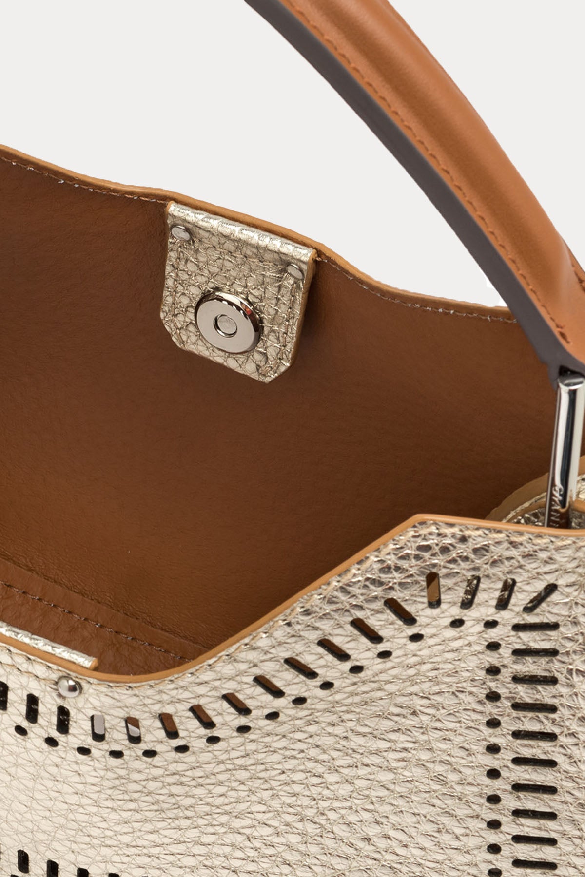 Gianni Chiarini Aurora Parlak Deri Omuz Çantası