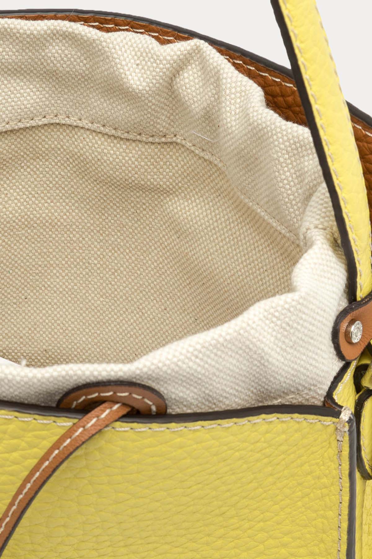 Gianni Chiarini Asia Kanvas Kumaş İç Çantalı Deri Omuz Çantası