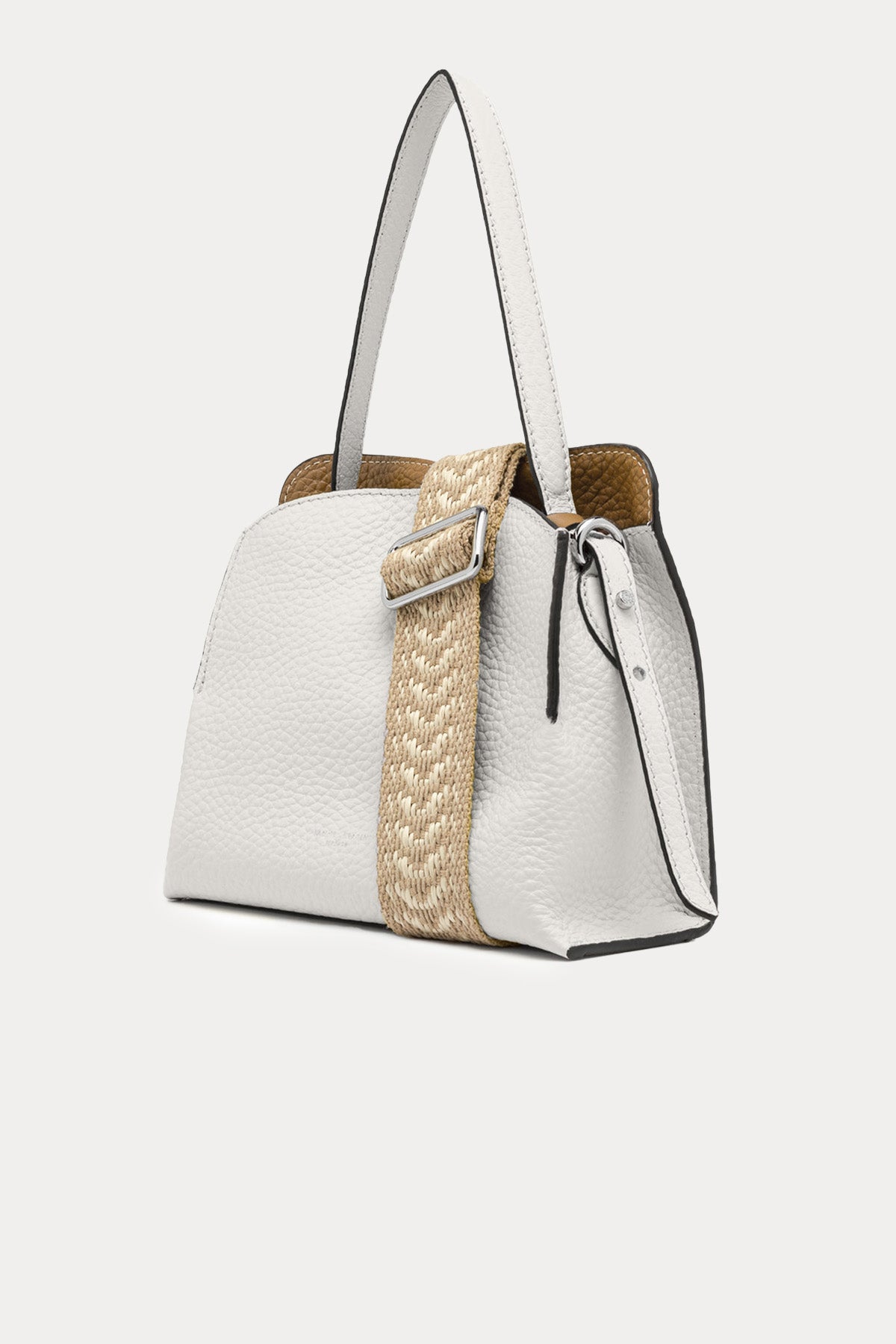 Gianni Chiarini Asia Kanvas Kumaş İç Çantalı Deri Omuz Çantası