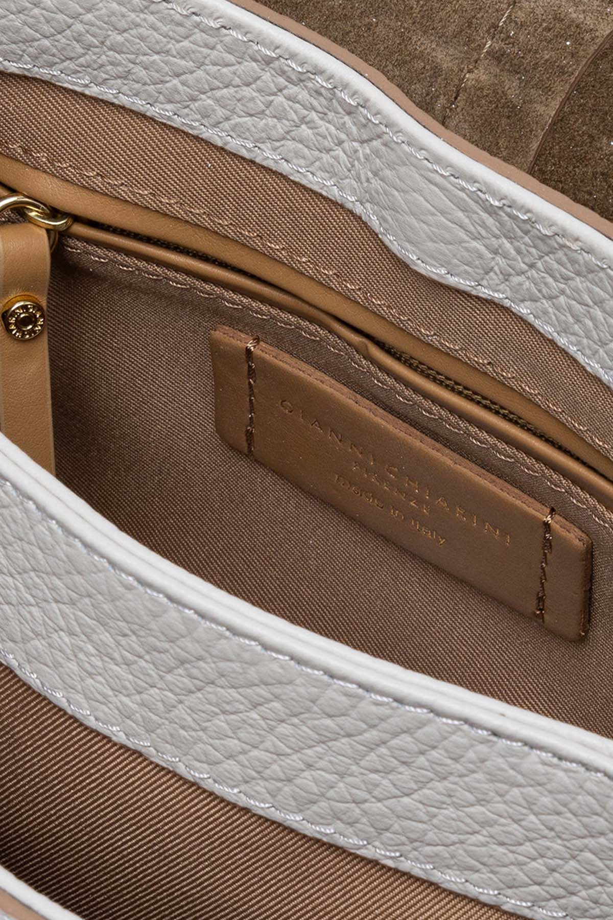 Gianni Chiarini Helena Round Geniş Askılı Deri Omuz Çantası