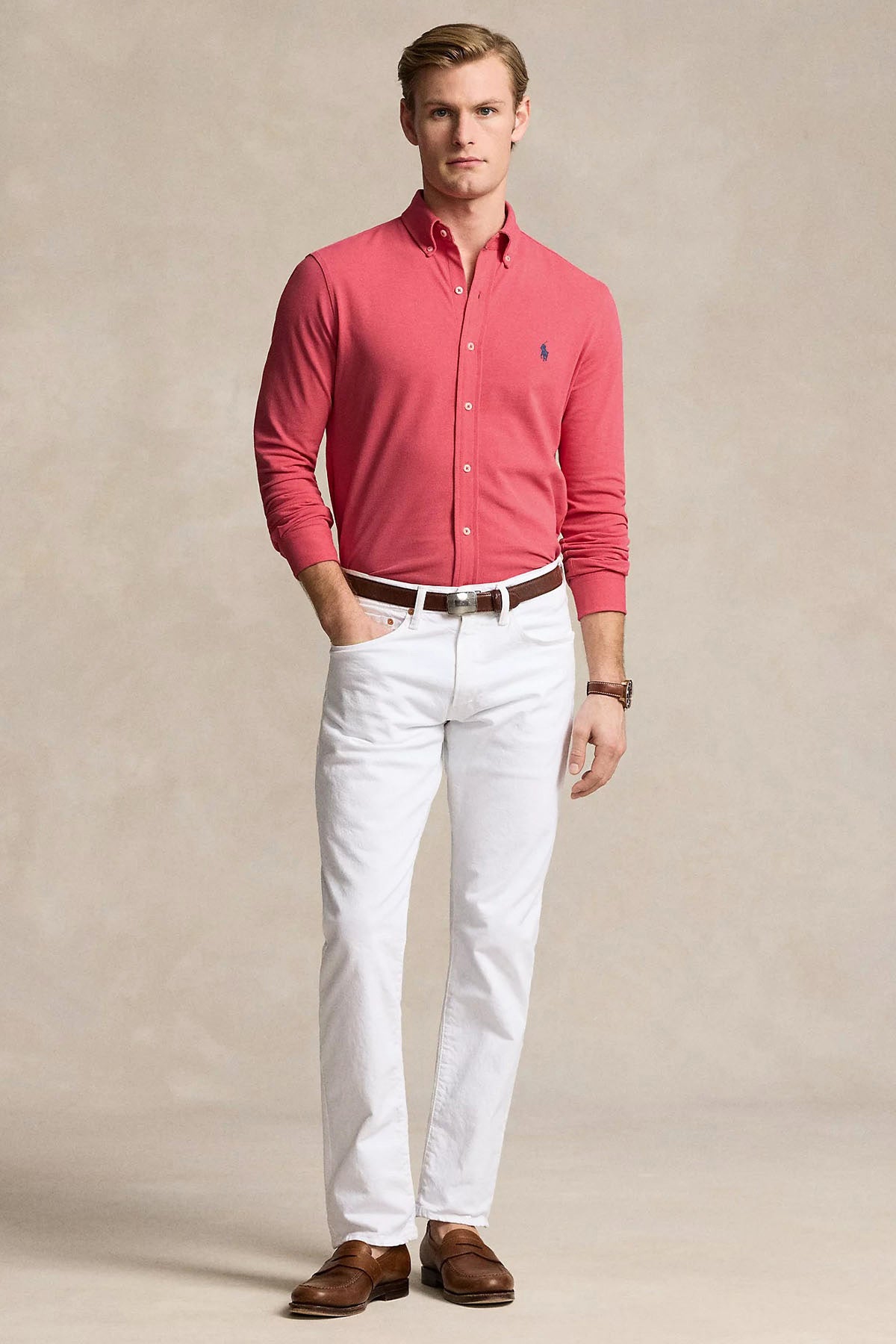 Polo Ralph Lauren Custom Fit Featherweight Mesh Gömlek