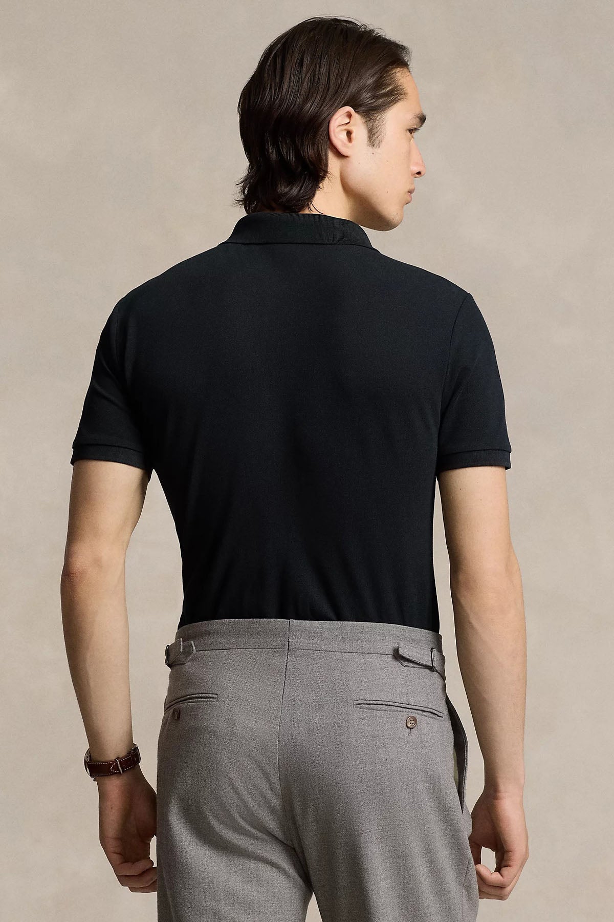 Polo Ralph Lauren Custom Slim Fit Stretch Mesh Polo Yaka T-shirt