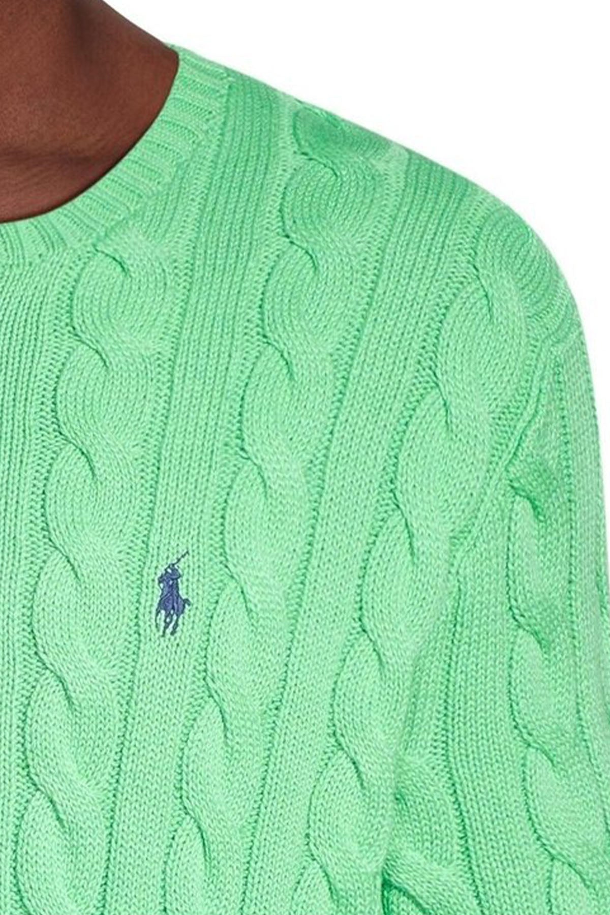 Polo Ralph Lauren Yuvarlak Yaka Saç Örgü Triko