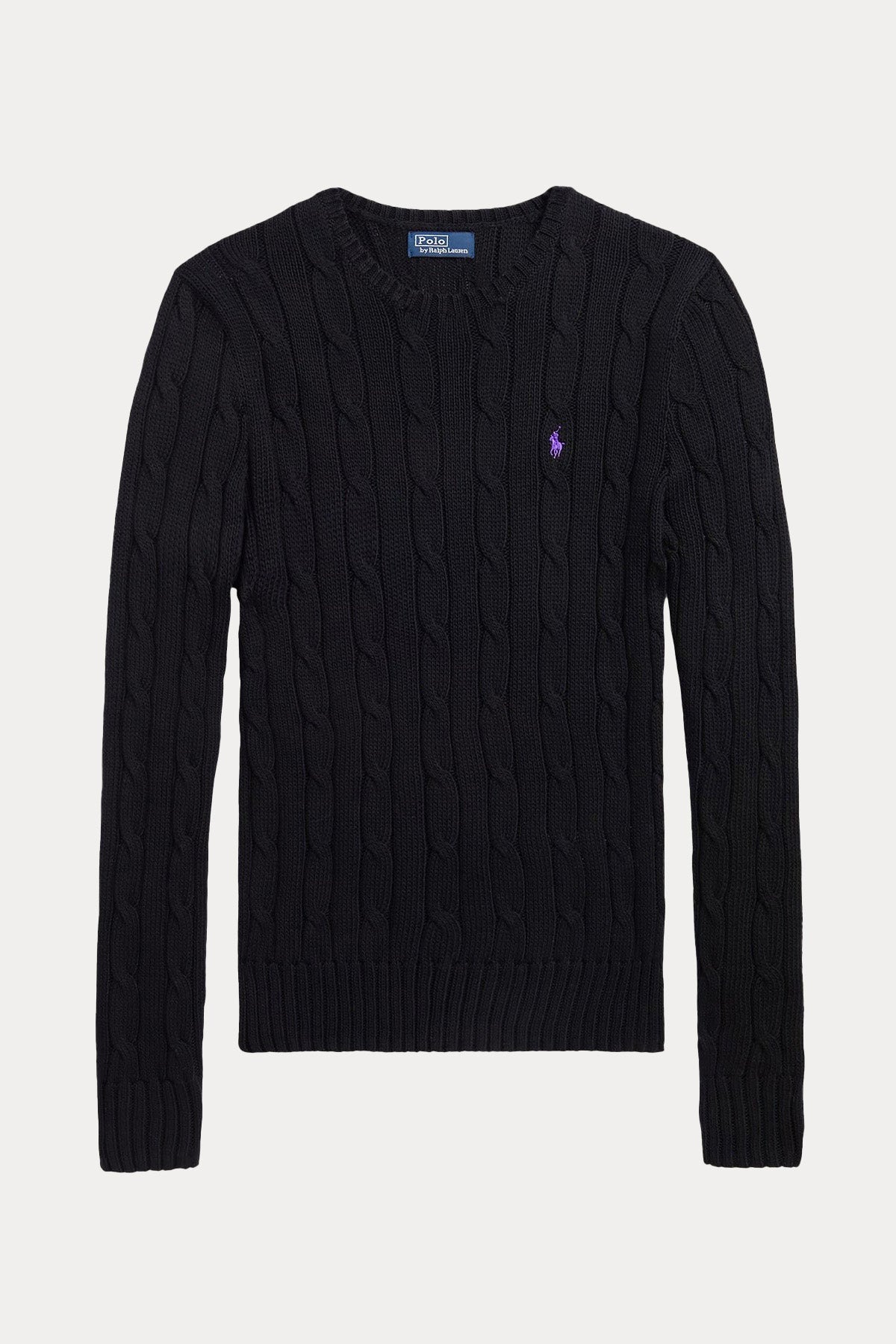 Polo Ralph Lauren Pima Cotton Slim Fit Yuvarlak Yaka Saç Örgü Triko