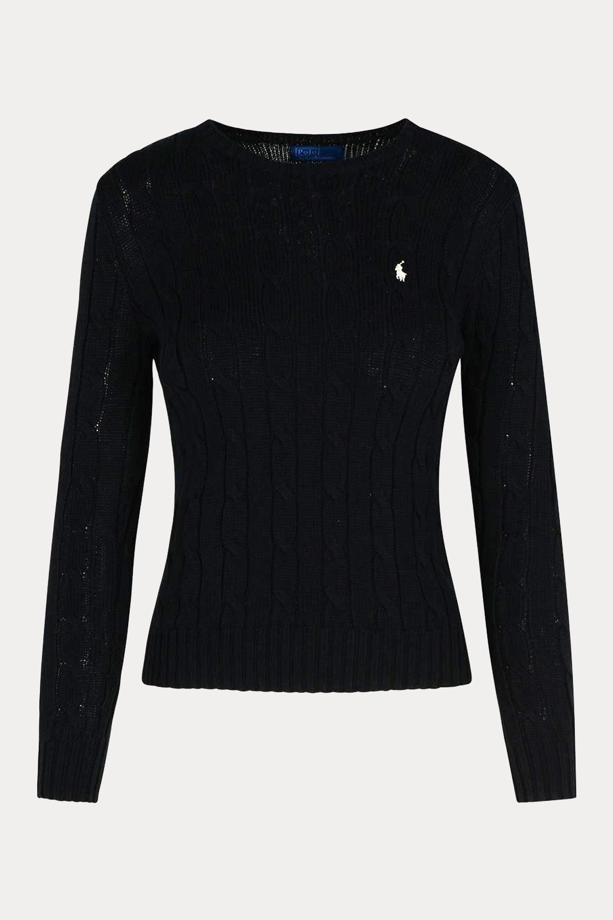 Polo Ralph Lauren Pima Cotton Slim Fit Yuvarlak Yaka Saç Örgü Triko