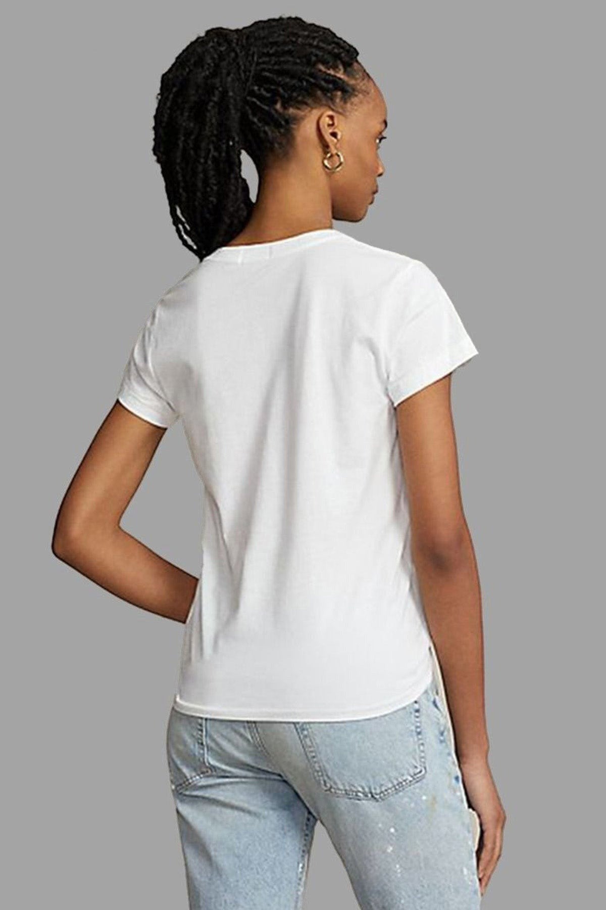 Polo Ralph Lauren Custom Fit V Yaka T-shirt-T-shirt-Libas