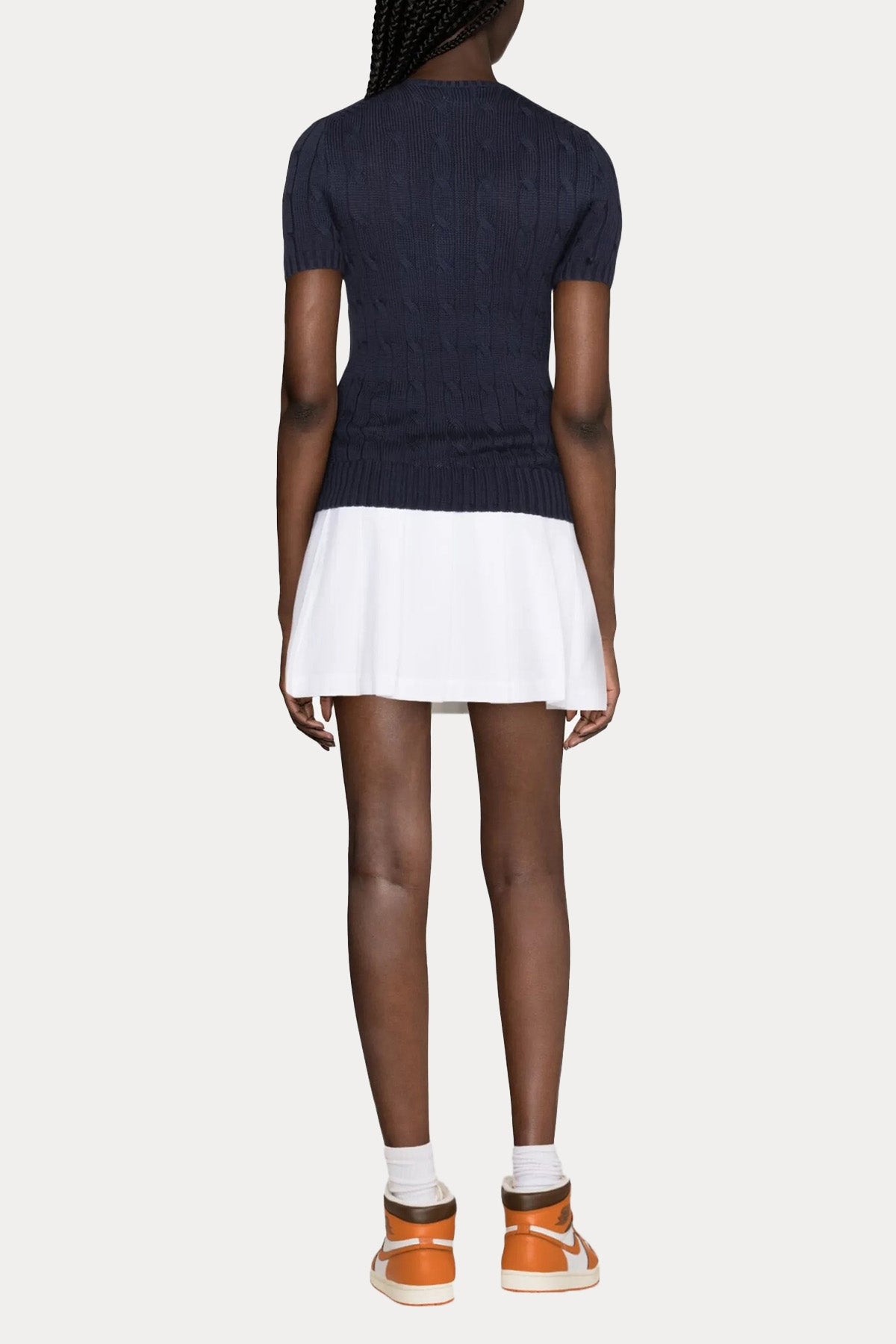 Polo Ralph Lauren Slim Fit Pima Cotton Yuvarlak Yaka Saç Örgü Triko