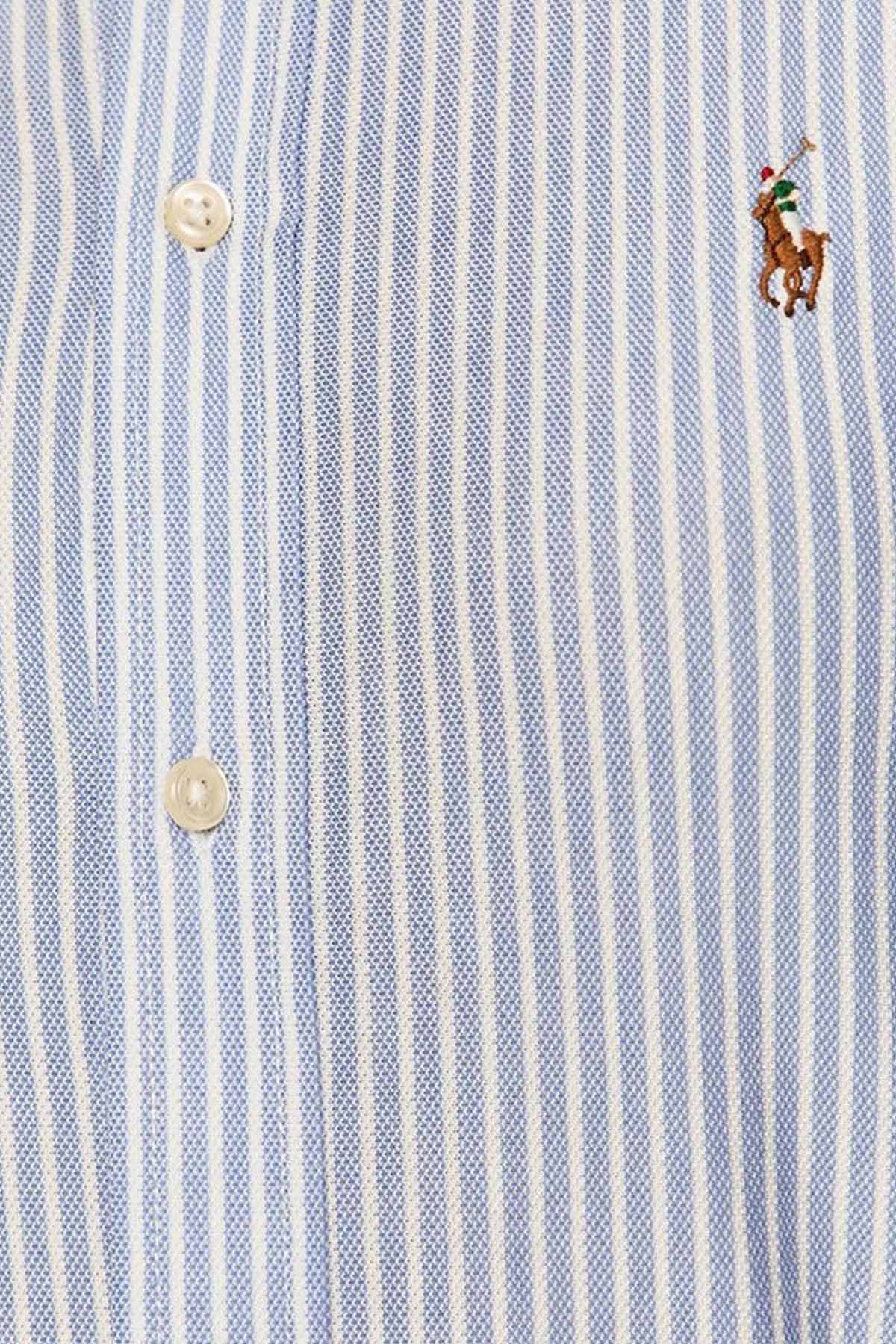 Polo Ralph Lauren Custom Fit Çizgili Knit Oxford Gömlek-Gömlek-Libas