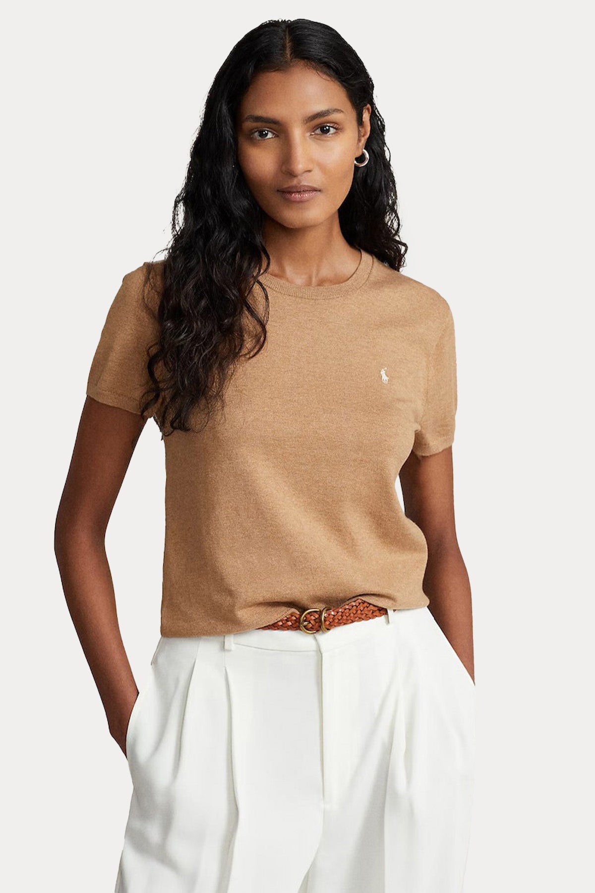 Polo Ralph Lauren Yuvarlak Yaka Logolu İnce Örgü Triko-Triko-Libas