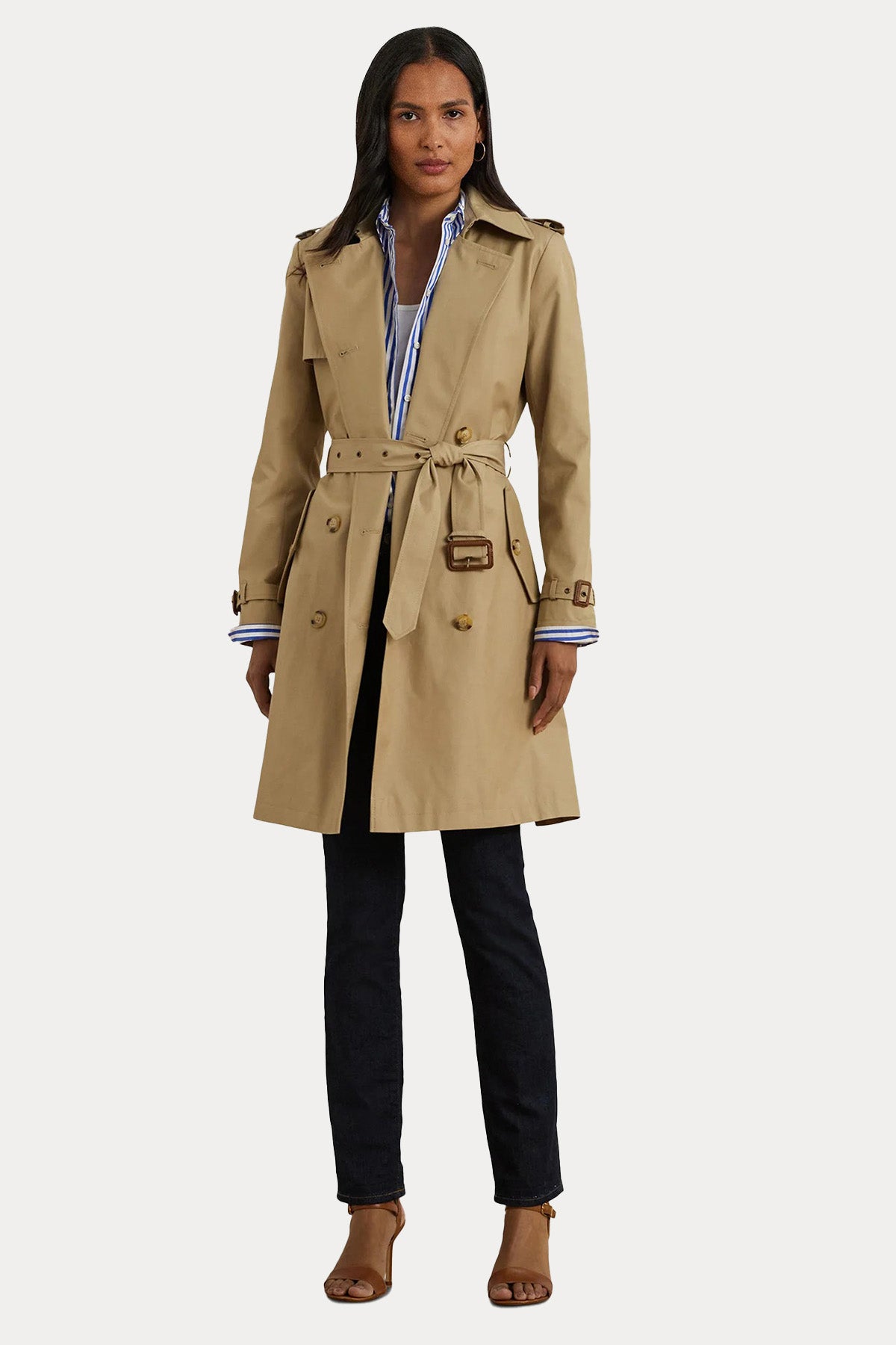 Polo Ralph Lauren Kruvaze Kemerli Trençkot