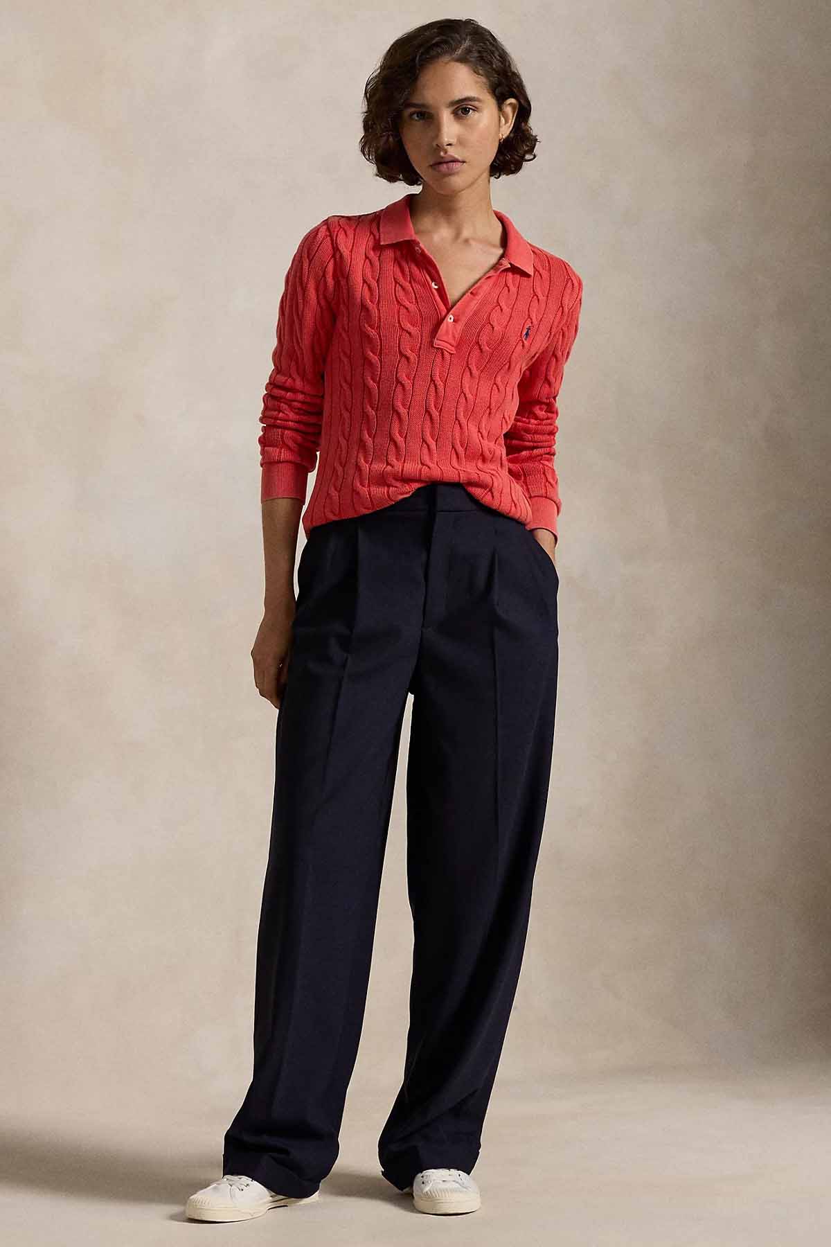 Polo Ralph Lauren Relaxed Fit Polo Yaka Saç Örgü Triko