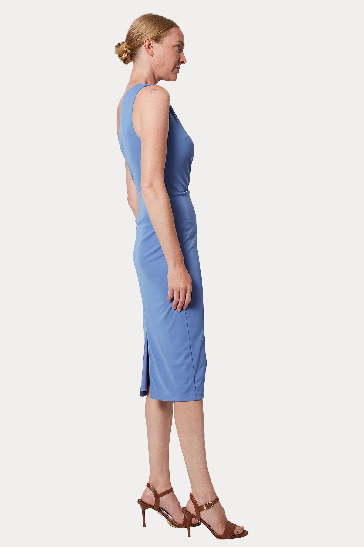 Polo Ralph Lauren Tek Omuz Midi Abiye Elbise