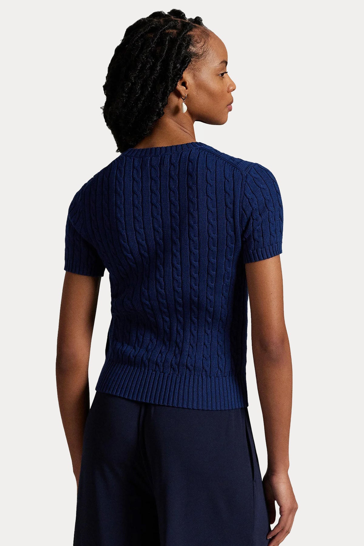 Polo Ralph Lauren Slim Fit Yuvarlak Yaka Saç Örgü Triko-Triko-Libas