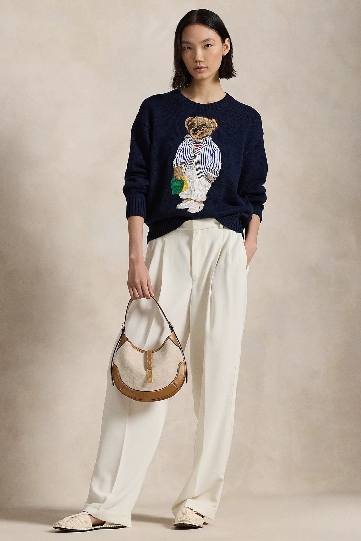 Polo Ralph Lauren Relaxed Fit Örgü Polo Bear Triko