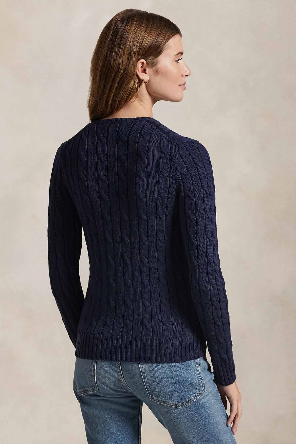 Polo Ralph Lauren Pima Cotton Slim Fit V Yaka Saç Örgü Triko-Triko-Libas