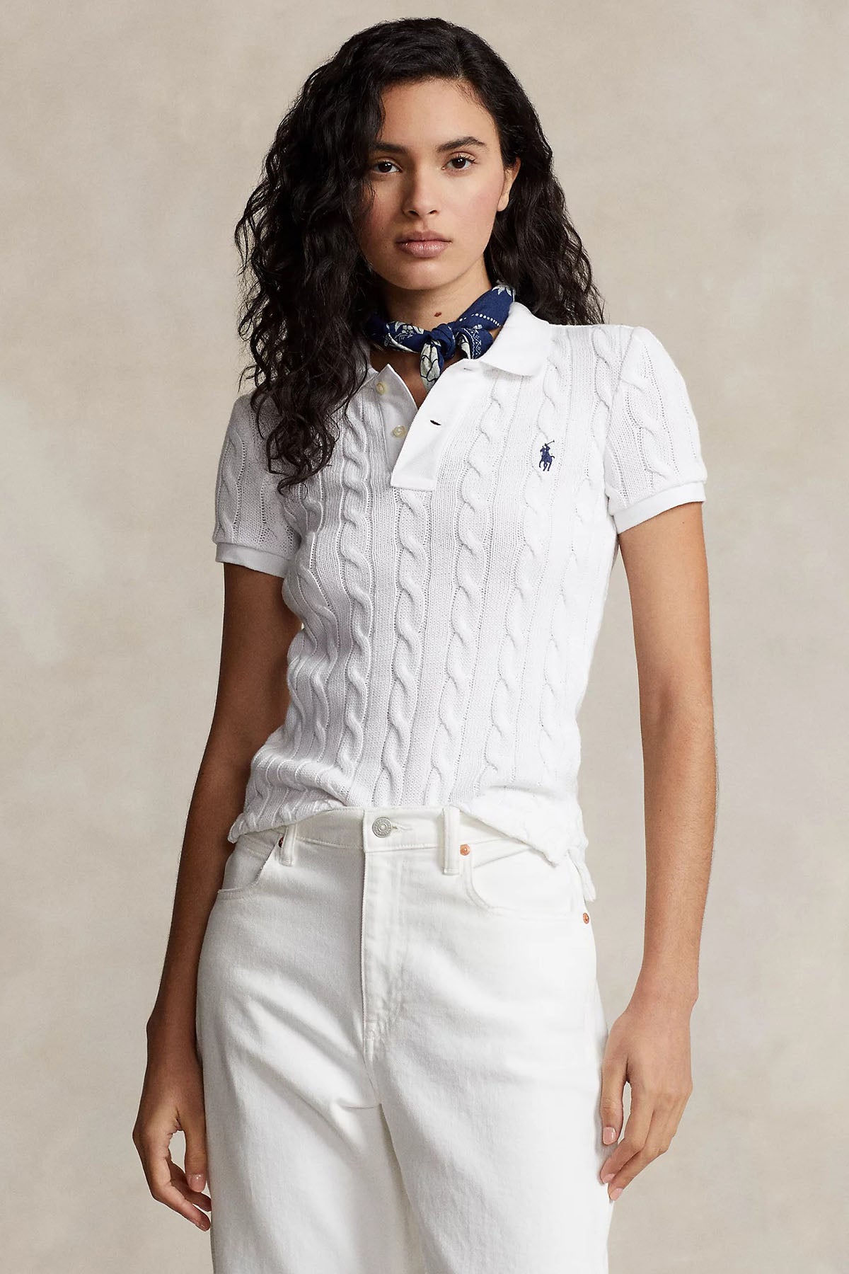 Polo Ralph Lauren Polo Yaka Saç Örgü Triko