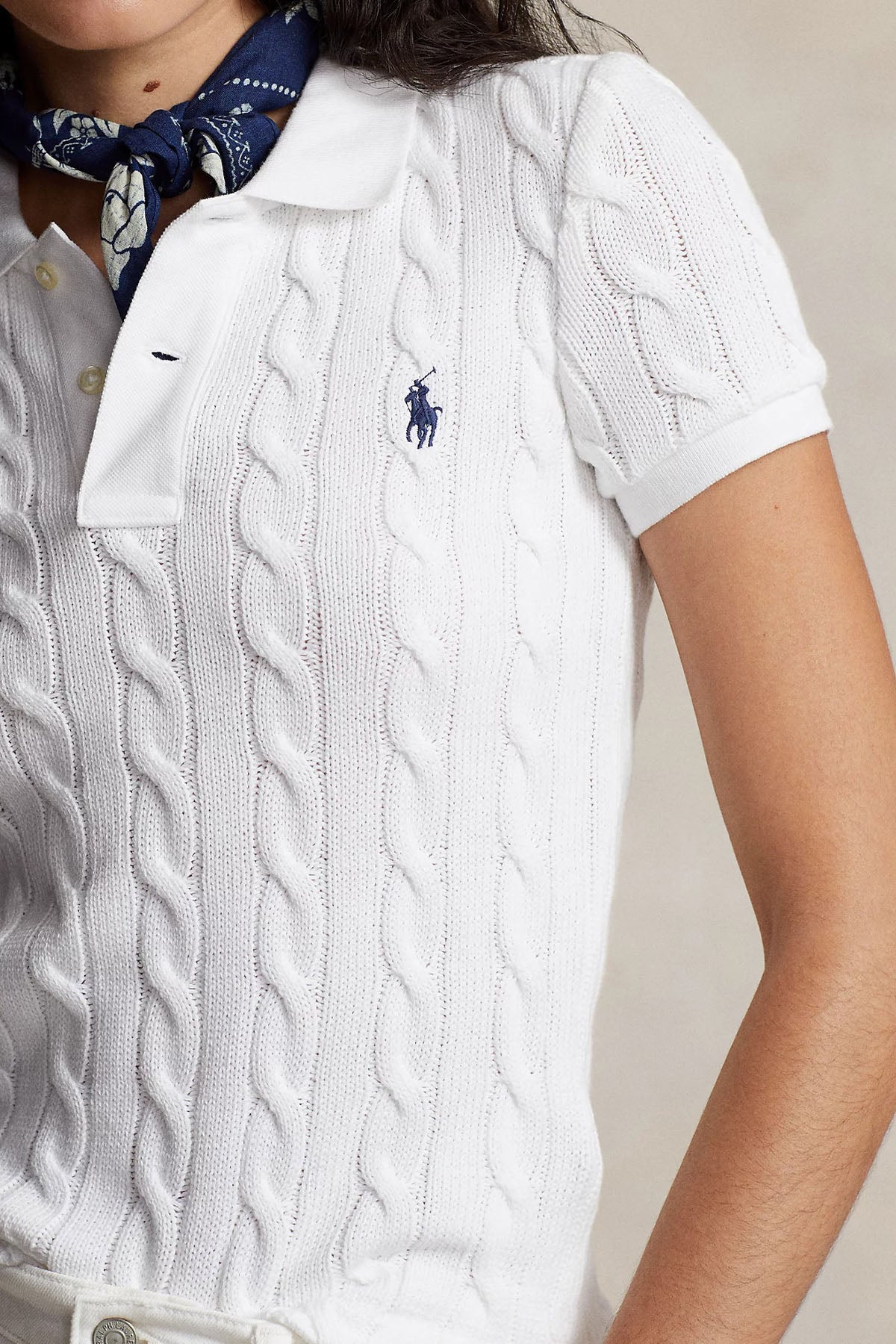 Polo Ralph Lauren Polo Yaka Saç Örgü Triko