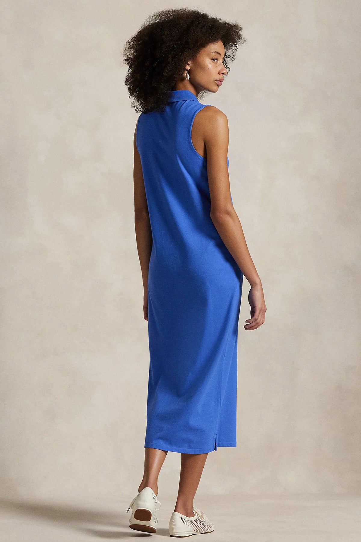 Polo Ralph Lauren Relaxed Fit Polo Yaka Streç Midi T-shirt Elbise