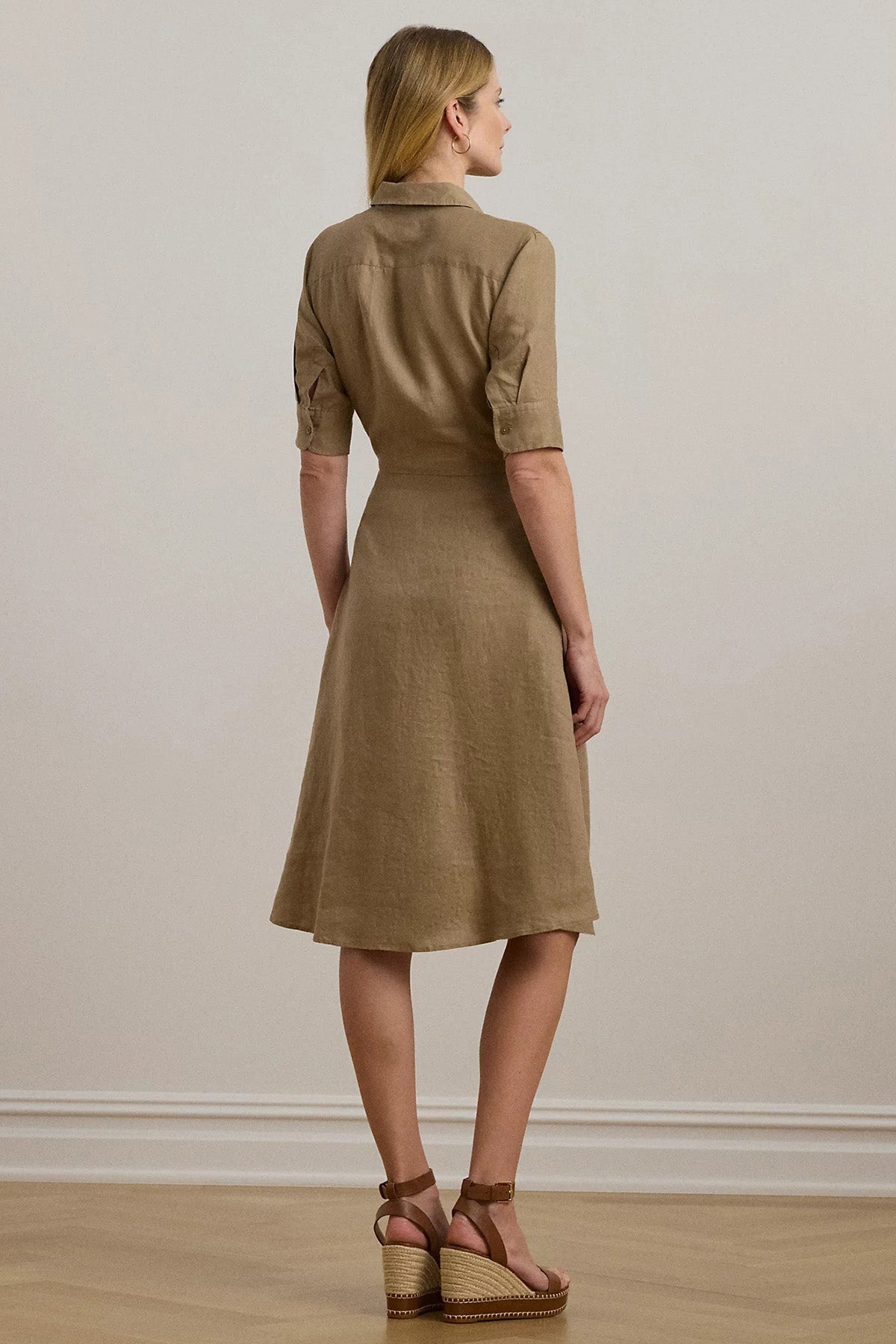 Polo Ralph Lauren Regular Fit Kuşaklı Midi Gömlek Elbise