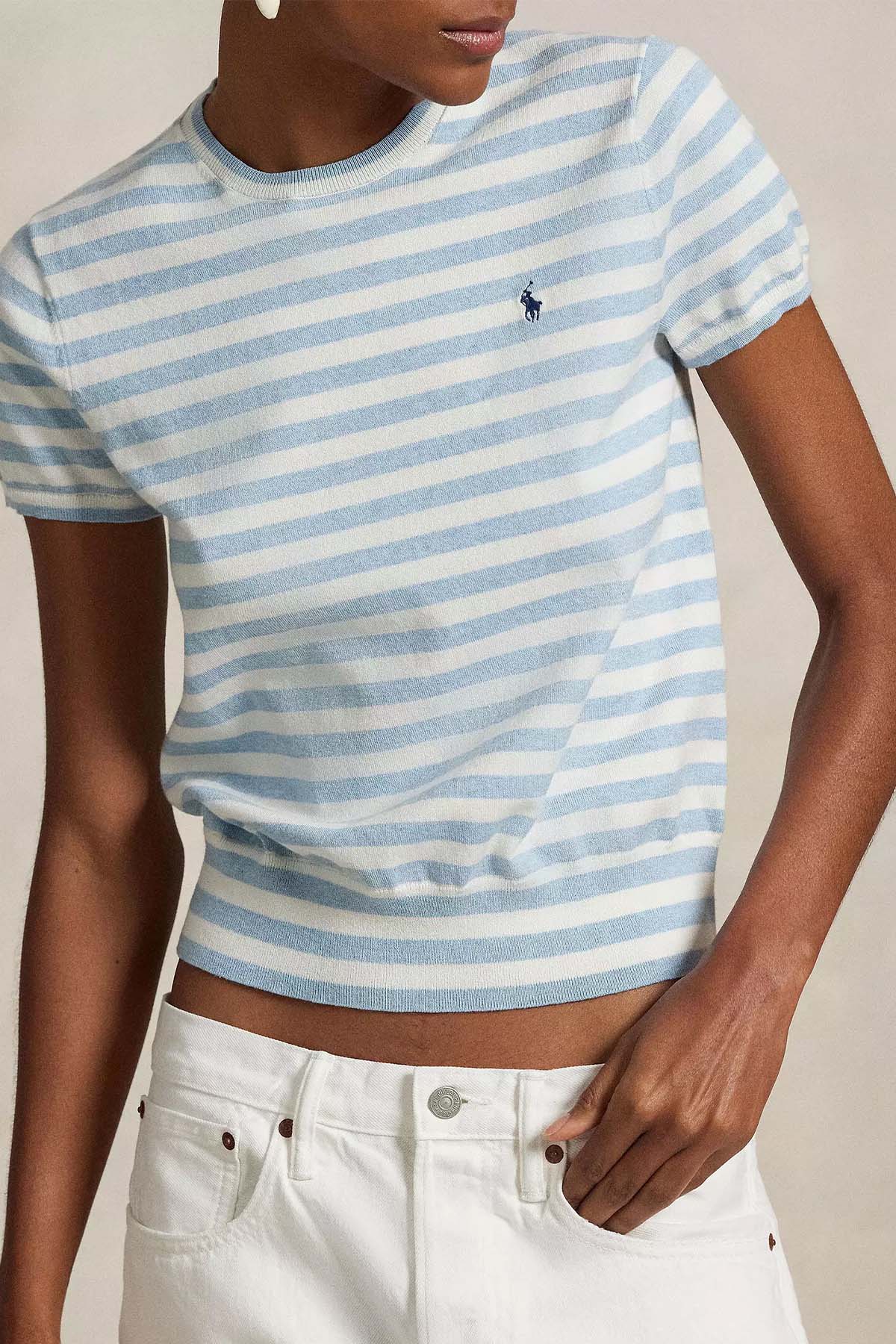 Polo Ralph Lauren Relaxed Fit Çizgili İnce Örgü Triko-Triko-Libas
