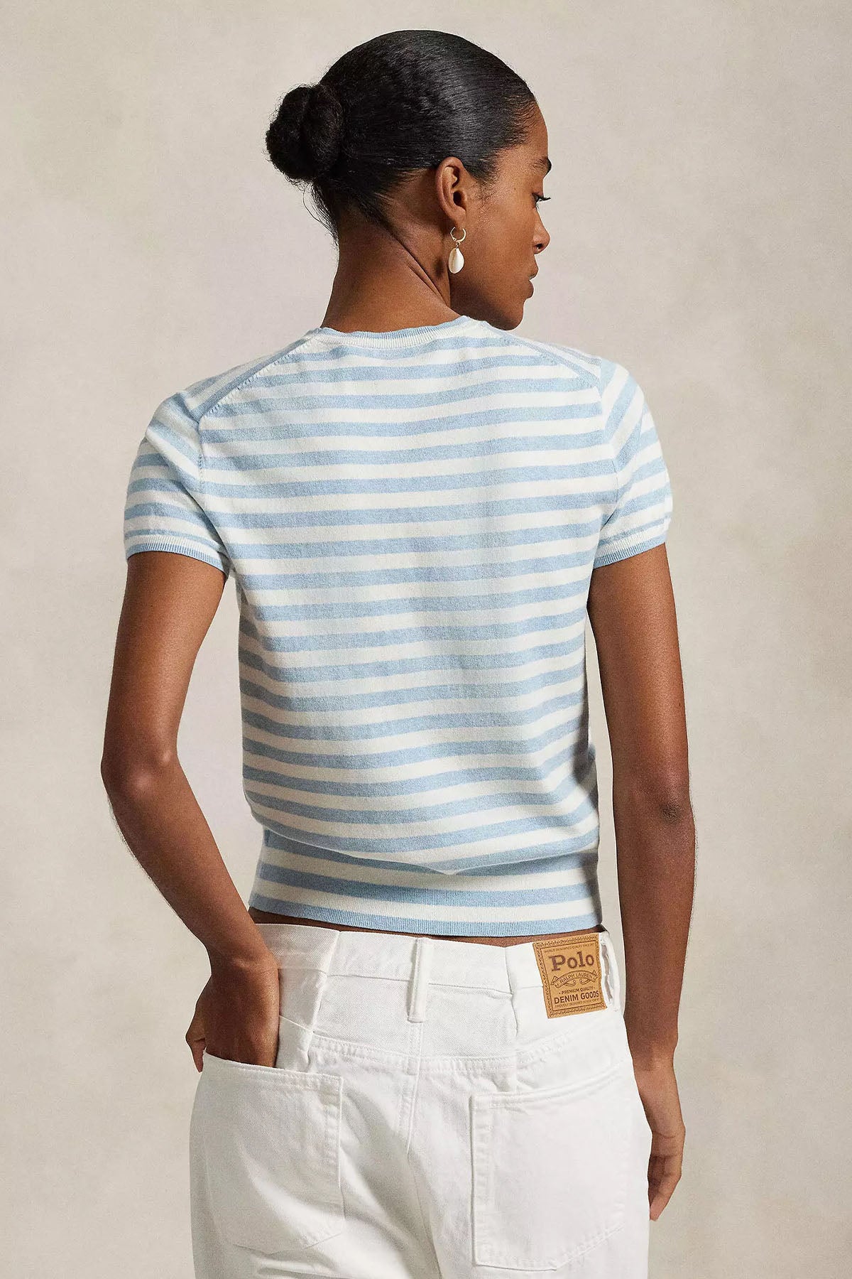 Polo Ralph Lauren Relaxed Fit Çizgili İnce Örgü Triko-Triko-Libas